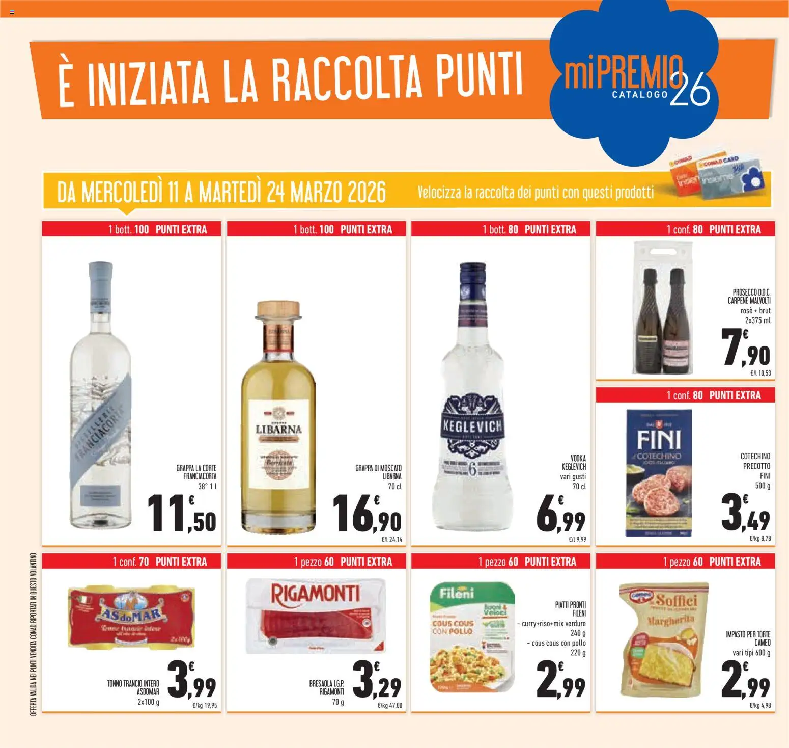 Volantino Conad del 11.03.2026 | Pagina: 48 | Prodotti: Pollo, Cous cous, Grappa, Cotechino
