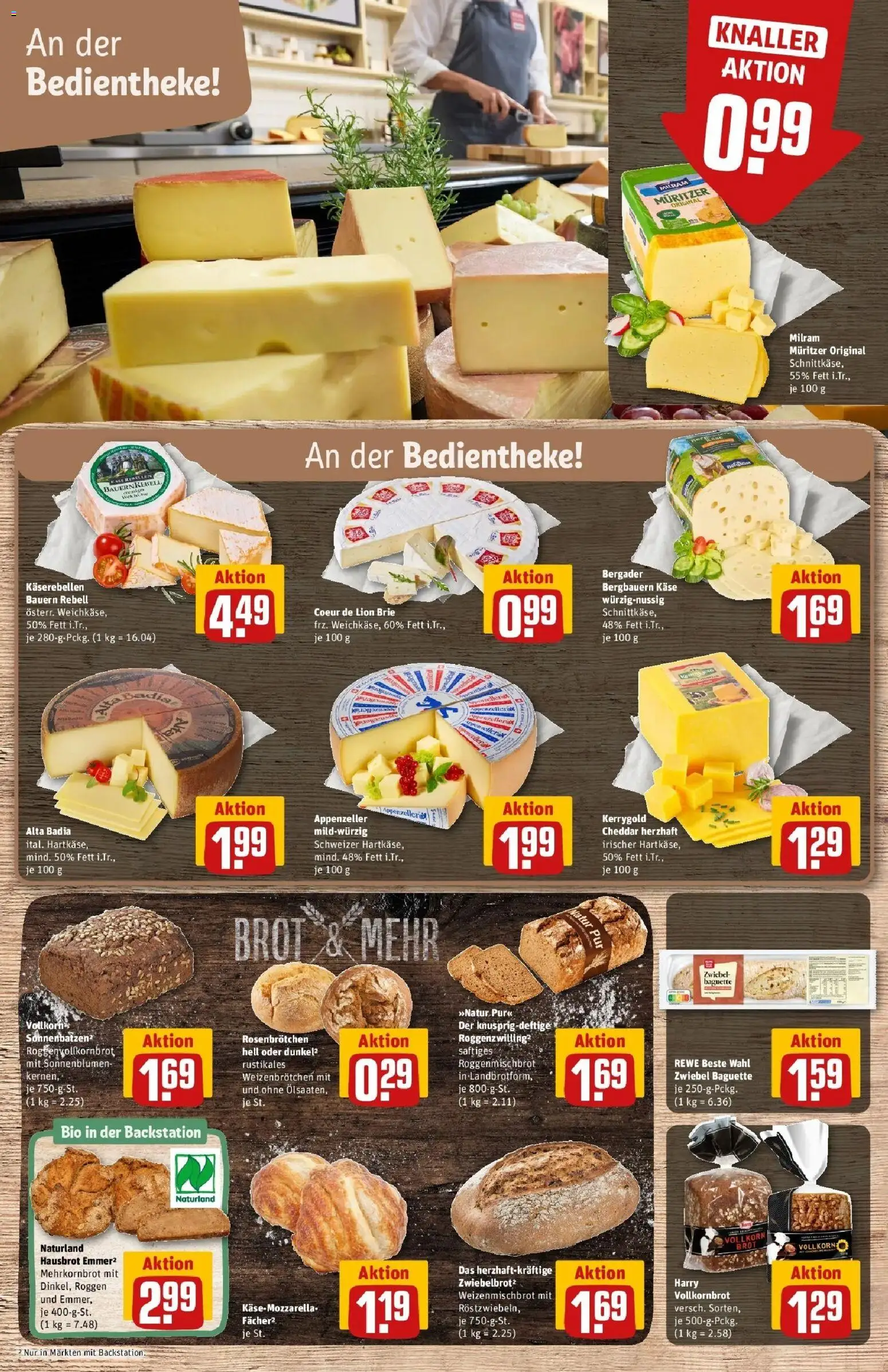 Rewe Prospekt Brandenburg An Der Havel	 – gültig ab 12.04.2026 | Seite: 11 | Produkte: Käse, Vollkornbrot, Milram, Brot