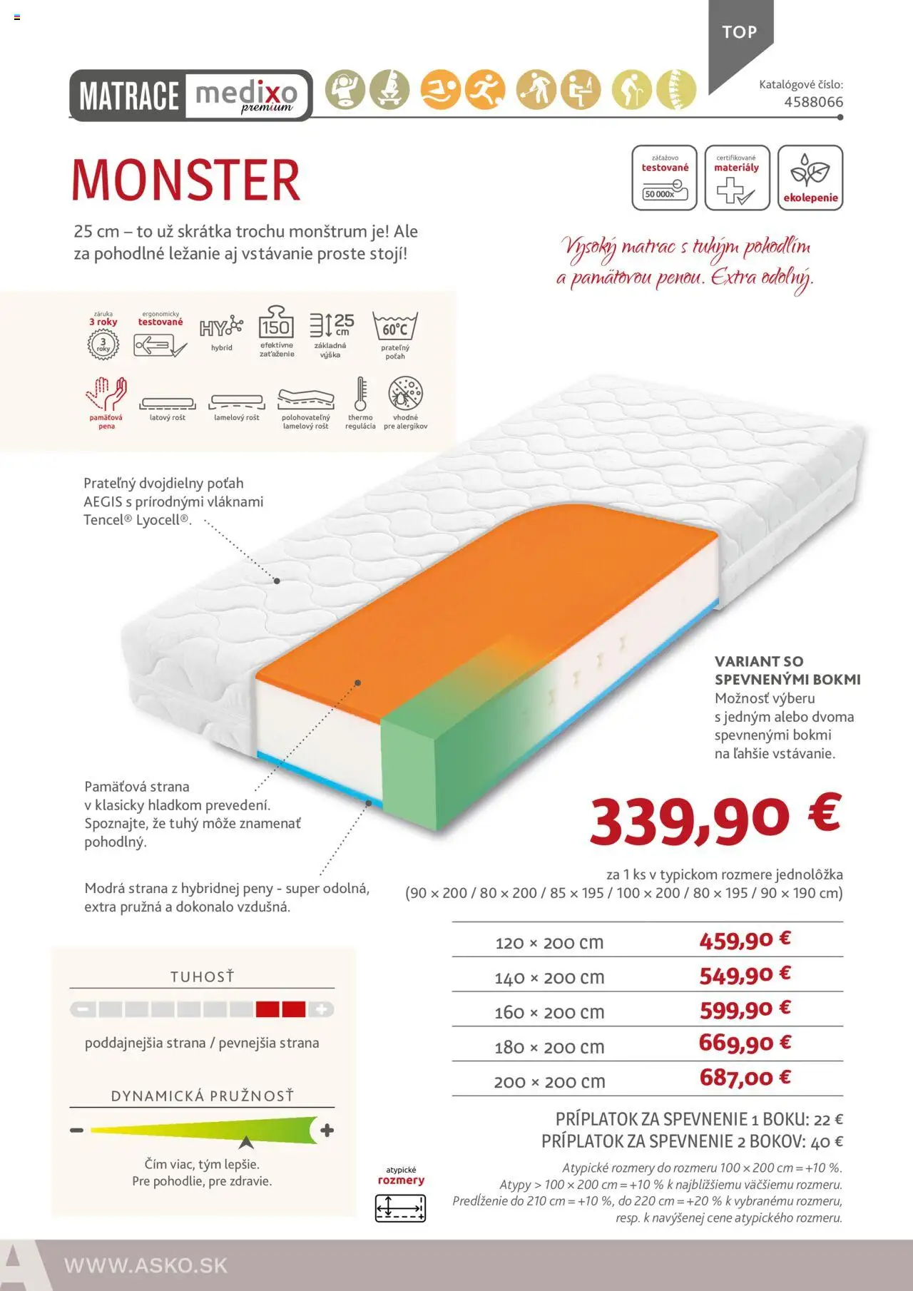 Nové ASKO nábytok akcie – leták je platný od 05.06.2025 | Strana: 40 | Produkty: Matrace, Matrac