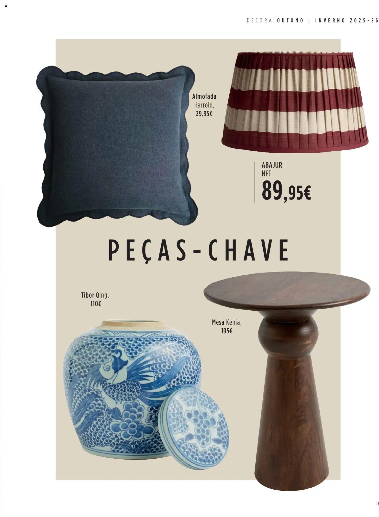 El Corte Ingles Decora │ válido de 23.10.2025 | Página: 63 | Produtos: Abajur, Almofada, Mesa