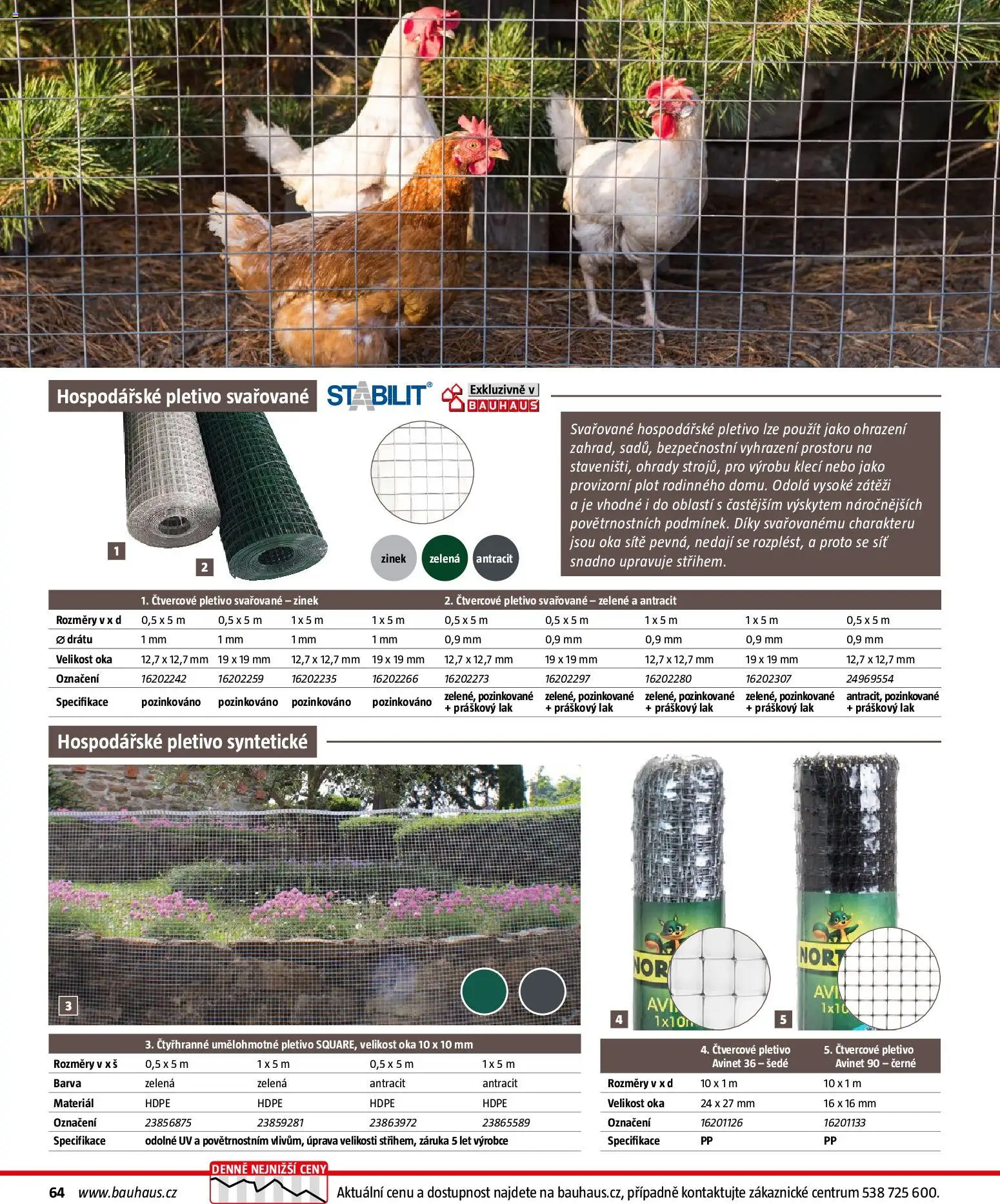 Bauhaus katalog Ploty a zahradní domky od 11.03.2026 | Strana: 64 | Produkty: Síť