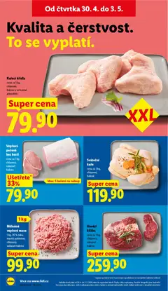 Náhled letáku Vepřová pečeně bez kosti, cena za 1 kg, chlazená, vakuově baleno od 30.04.2026 | Strana: 14