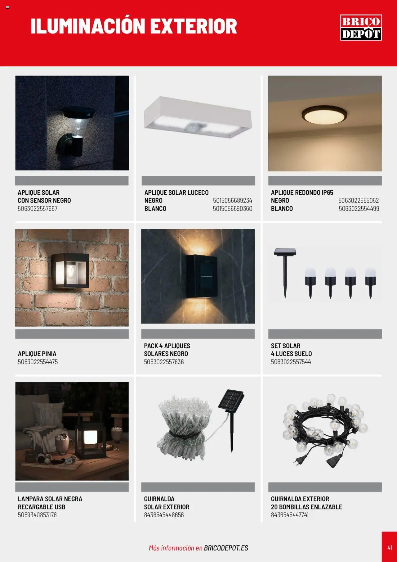 Brico Depôt Jardín │ válido desde el 25.04.2025 | Página: 41 | Productos: USB, Galette de chaise, Lámpara