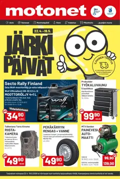 Motonet-mainoslehti voimassa 22.04.2026 alkaen