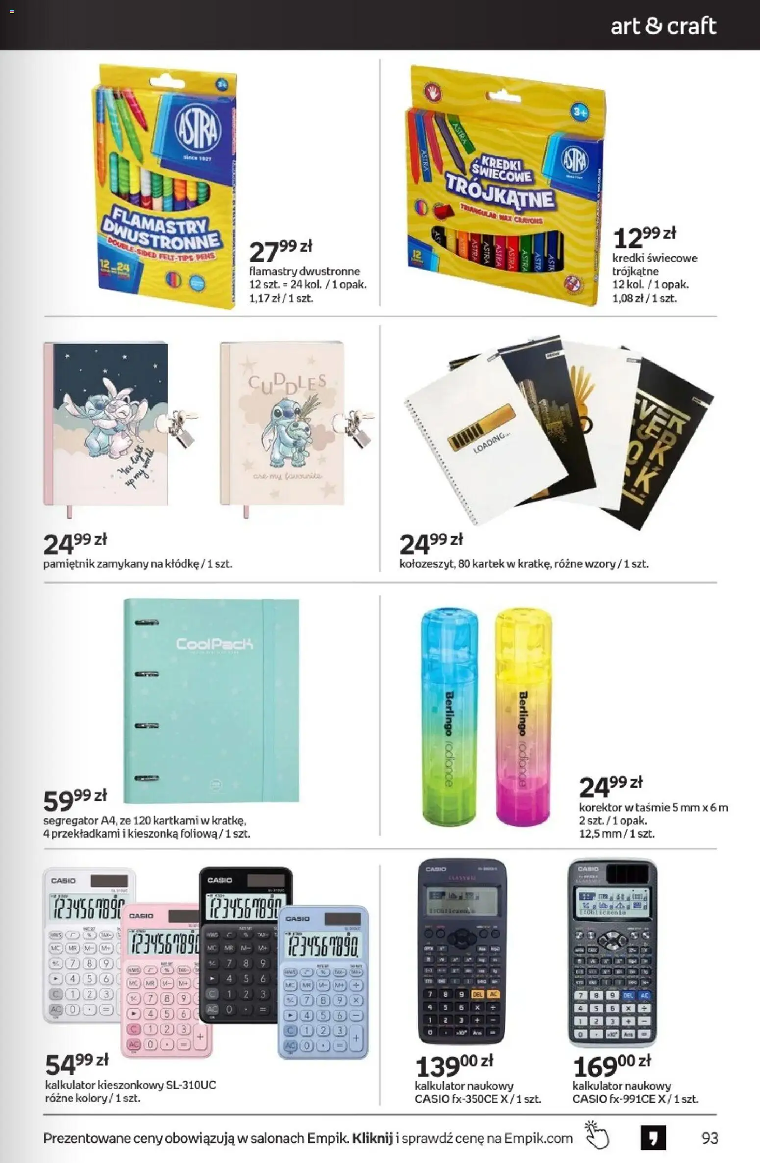 Empik promocje od 11.03.2026 | Strona: 93 | Produkty: Kalkulator, Korektor