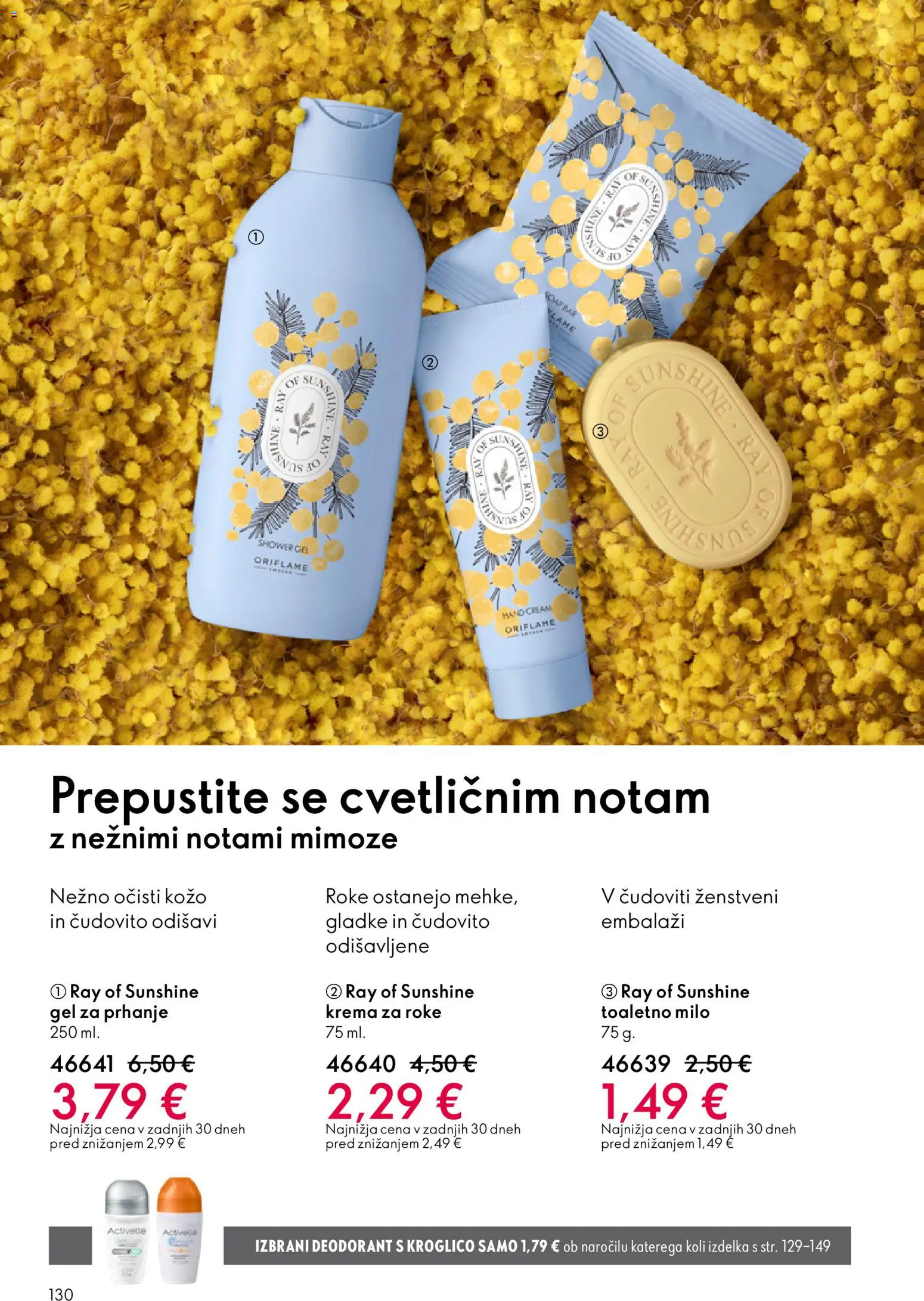 Novi Oriflame katalog ponudbe – veljaven od 11.03.2026 | Stran: 130 | Izdelki: Gel za prhanje, Krema za roke, Milo, Deodorant