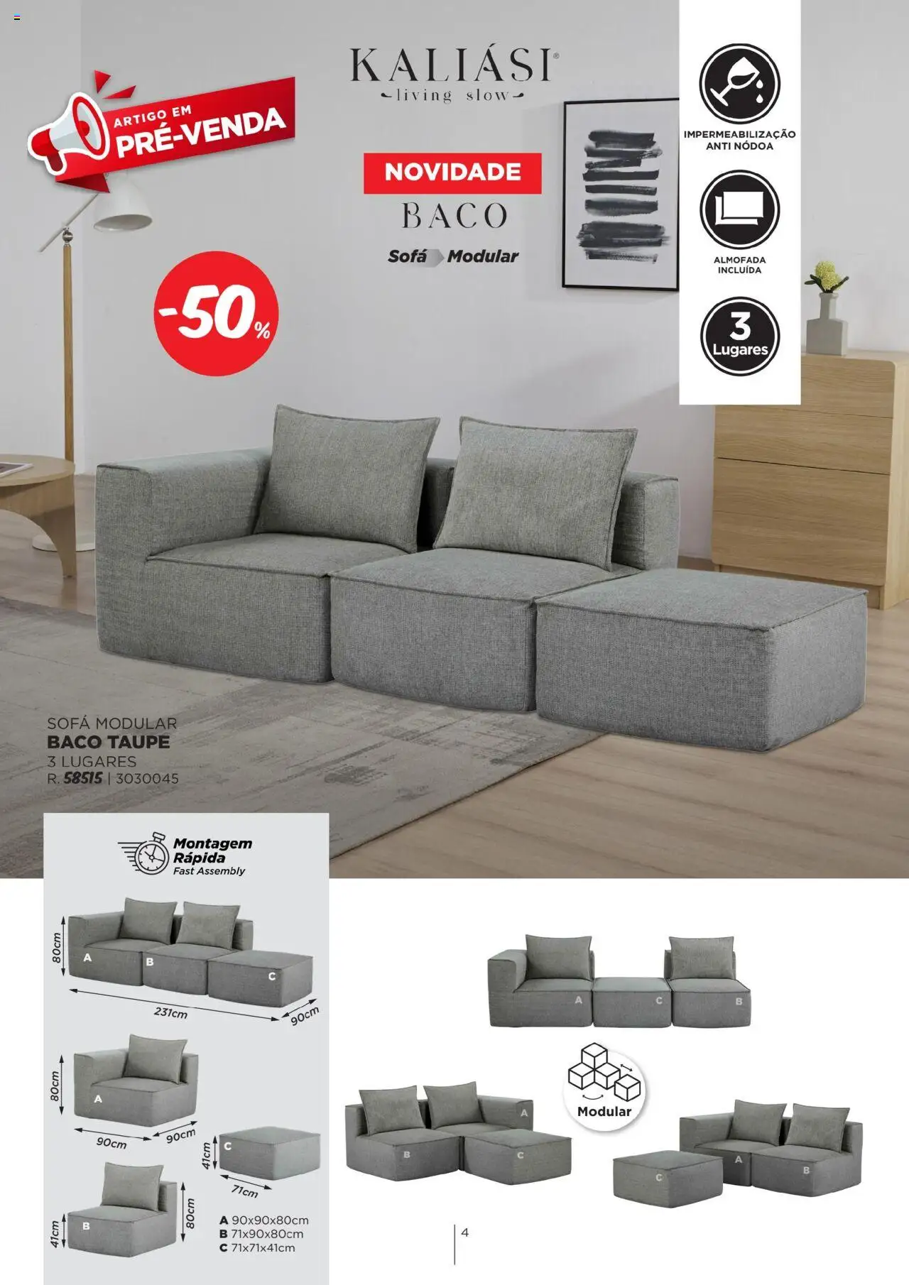 Espaço Casa - Catálogo Kaliási - Sofás Camas │ válido de 21.07.2025 | Página: 4 | Produtos: Almofada, Sofá