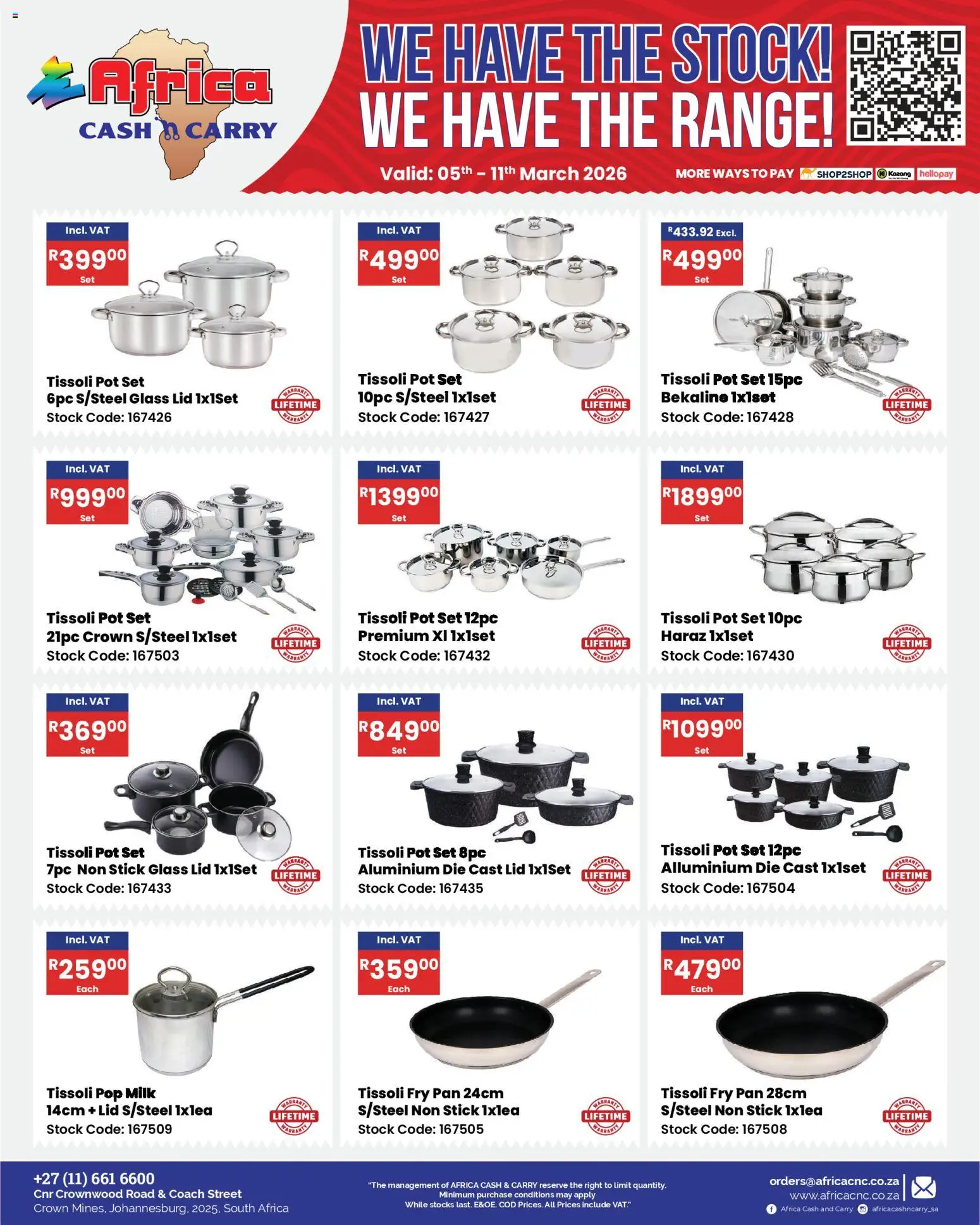 New Africa Cash & Carry catalogue – valid from 05.03.2026 | Page: 24 | Products: Milk, Stock