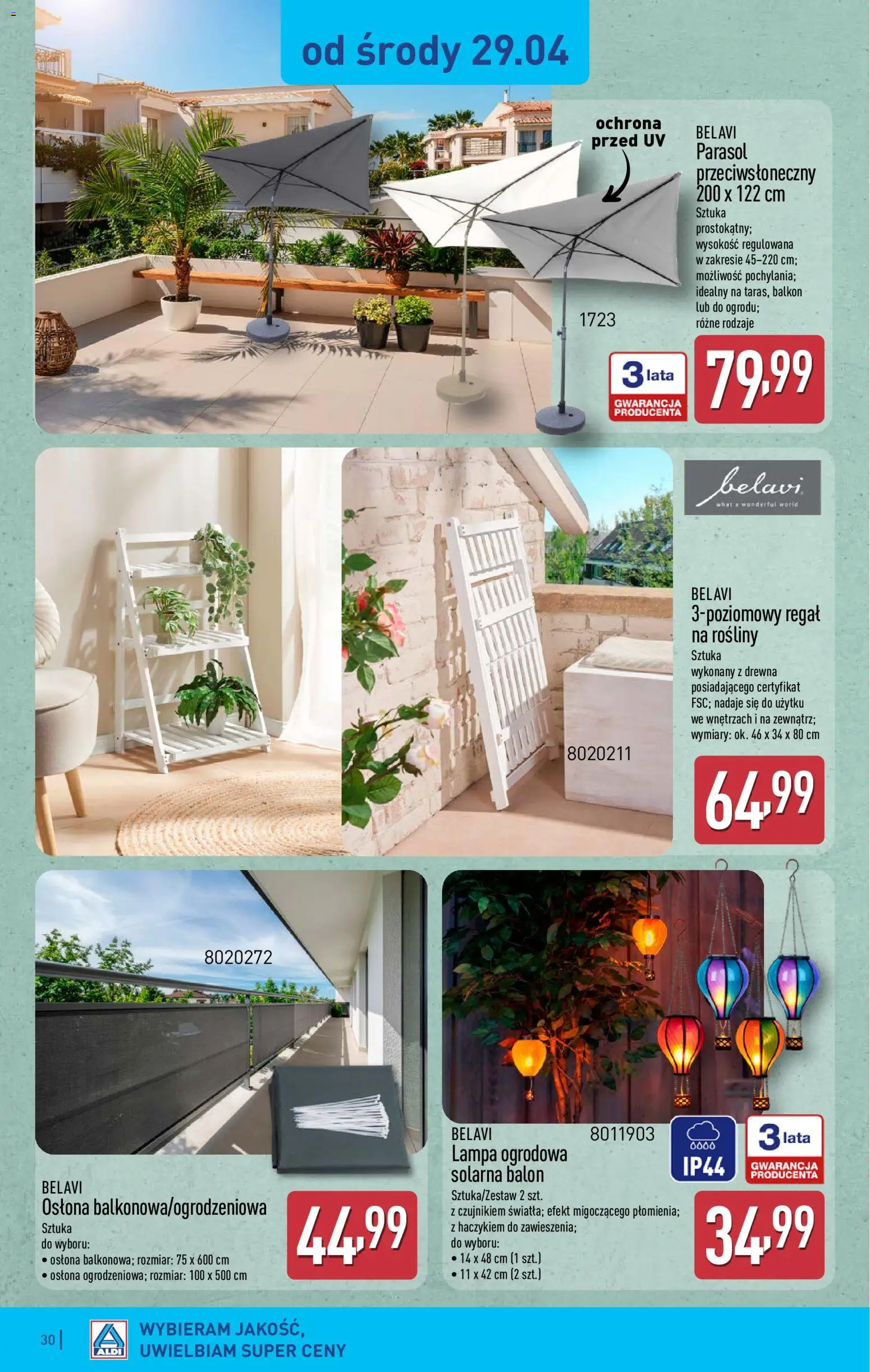 Aldi Polsko leták od 27.04.2026 | Strana: 30 | Produkty: Regál, Lampa, Balón