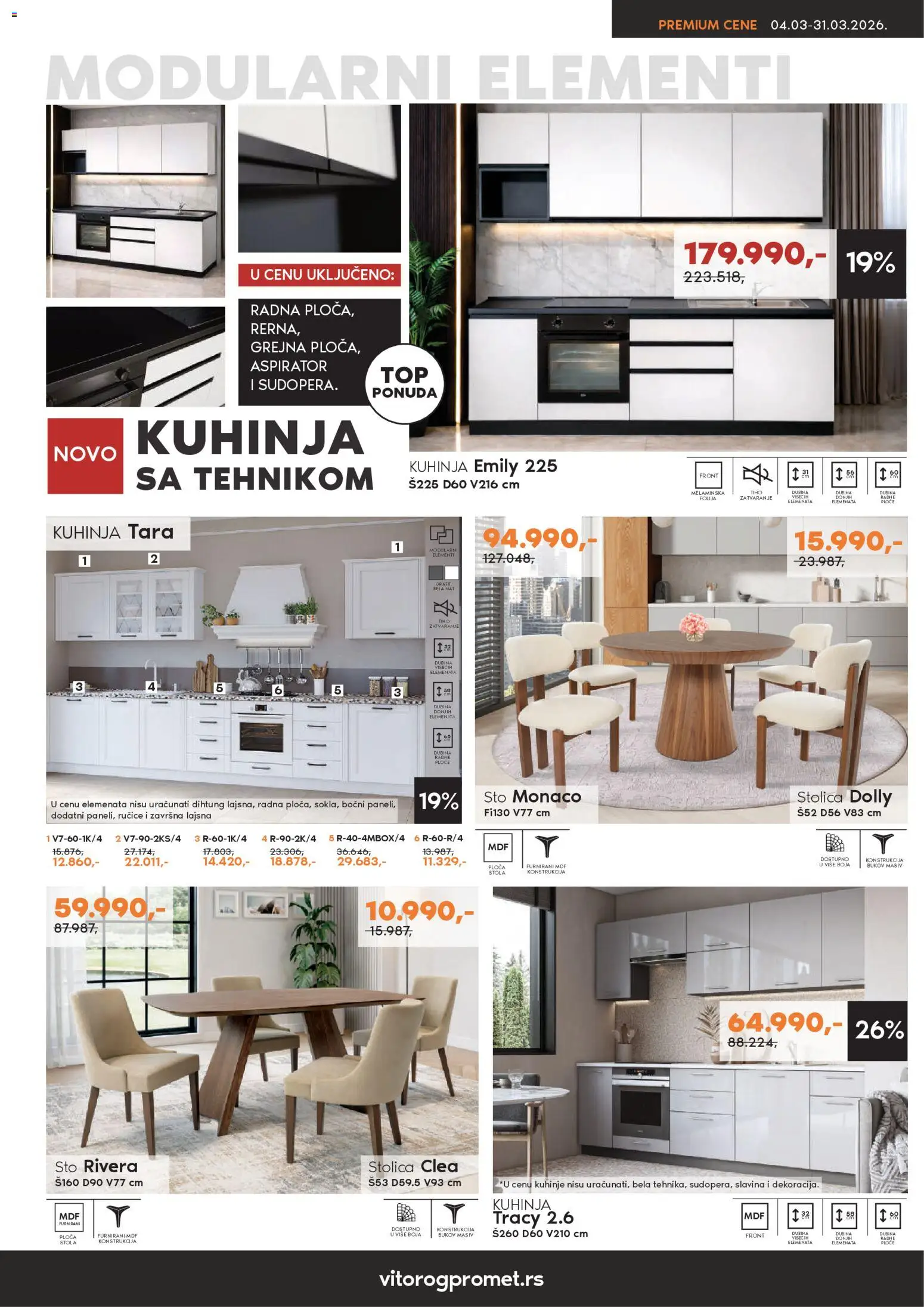 Vitorog katalog - važi od 04.03.2026 | Strana: 5 | Proizvode: Sto, Stolica, Kuhinja, Aspirator