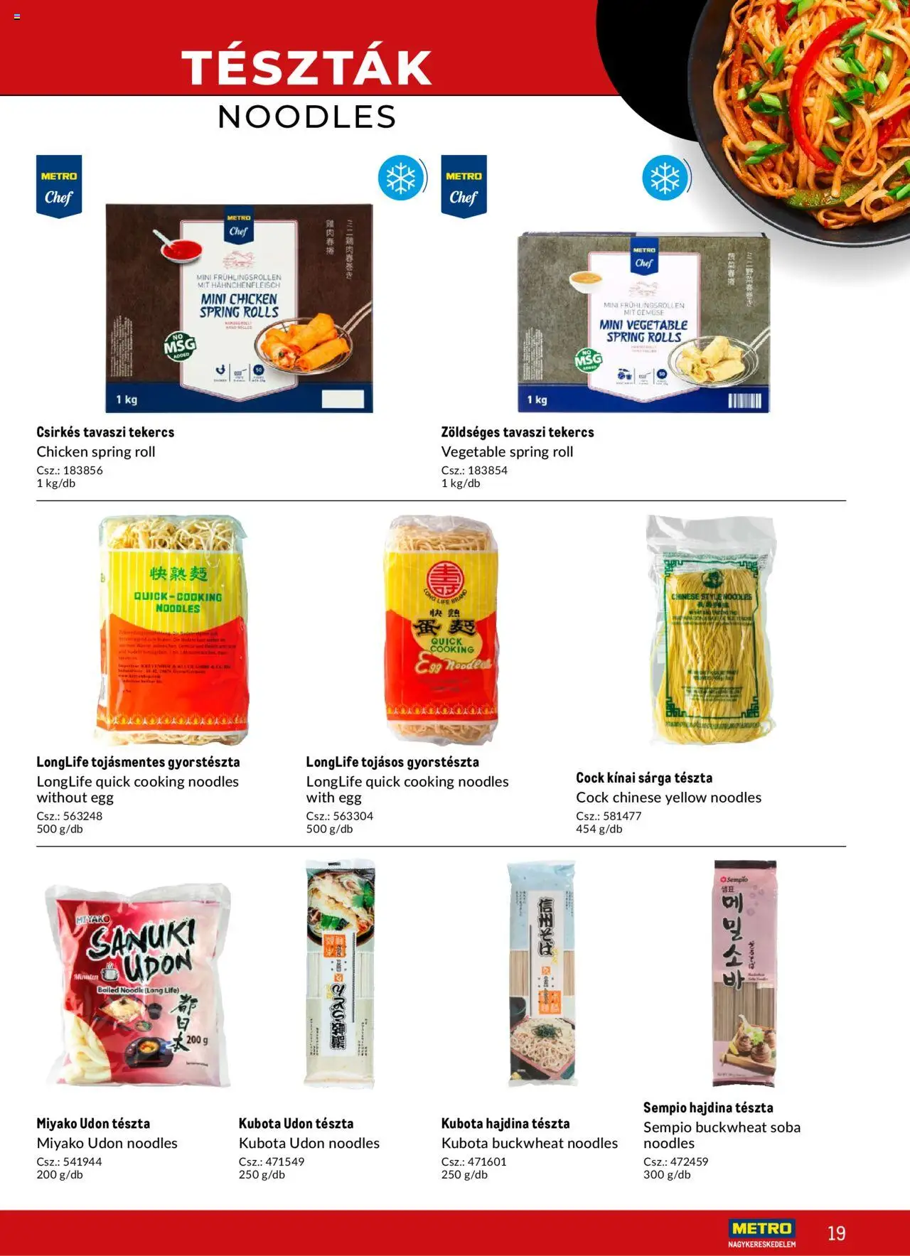 Metro akciós ujság - amely érvényes a következő dátumtól: 02.05.2025 | Oldal: 19 | Termékek: Hajdina, Tészta