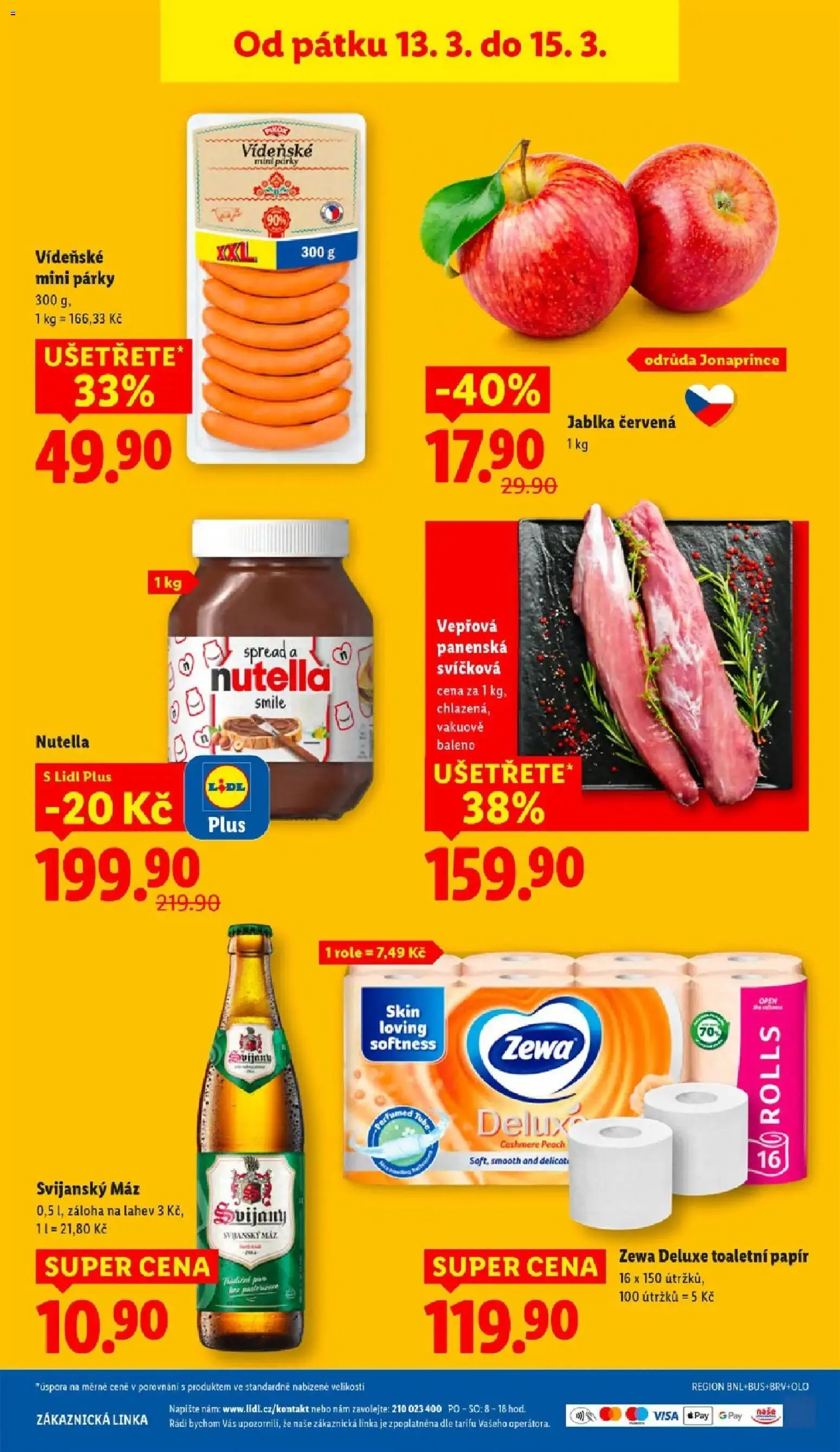 Lidl aktuální leták od 12.03.2026 | Strana: 47 | Produkty: Zewa deluxe, Jablka, Toaletní papír, Deluxe