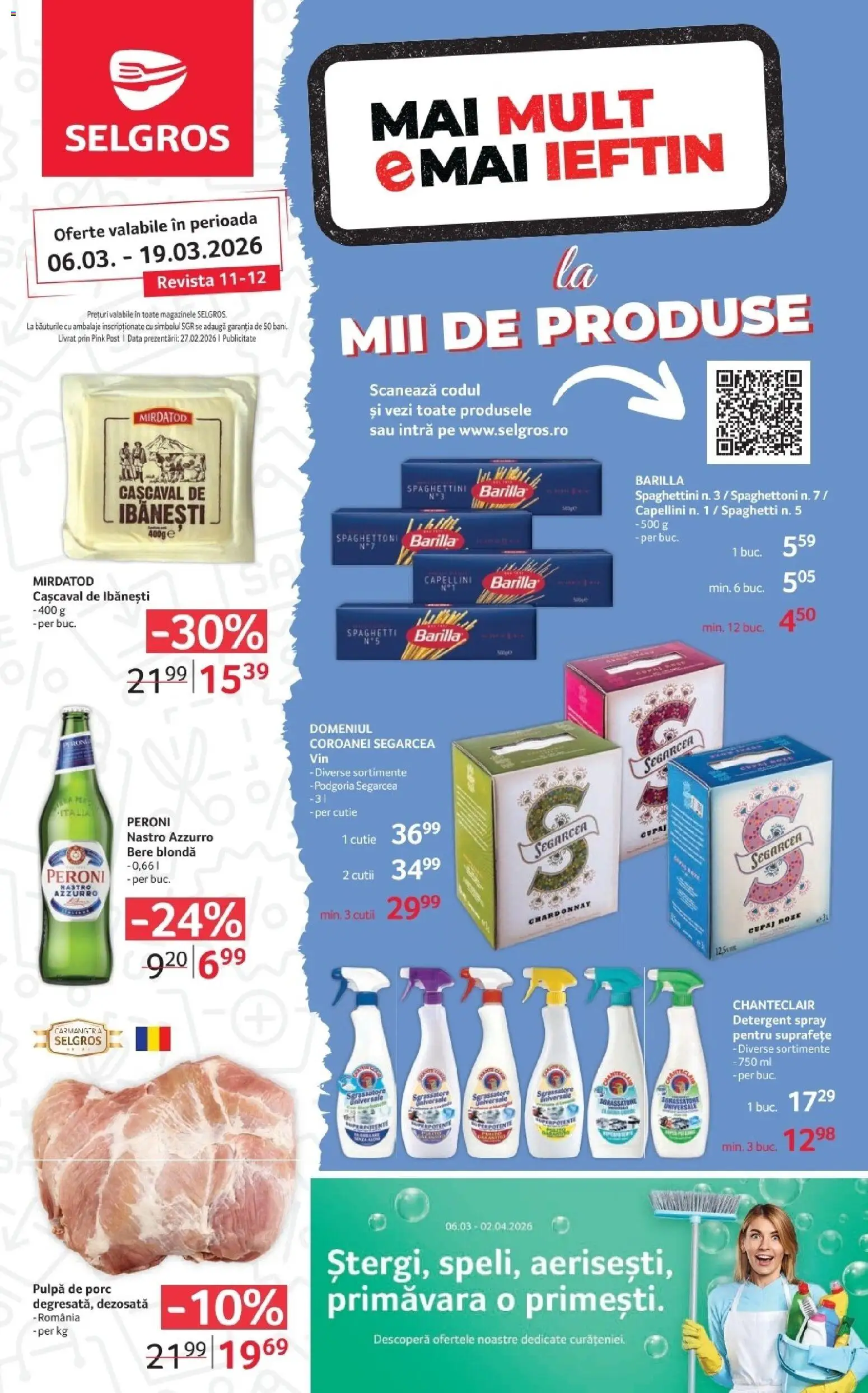 Noul catalog Selgros – valabil de la 06.03.2026 | Pagină: 1 | Produse: Cutie, Cașcaval, Bere, Detergent