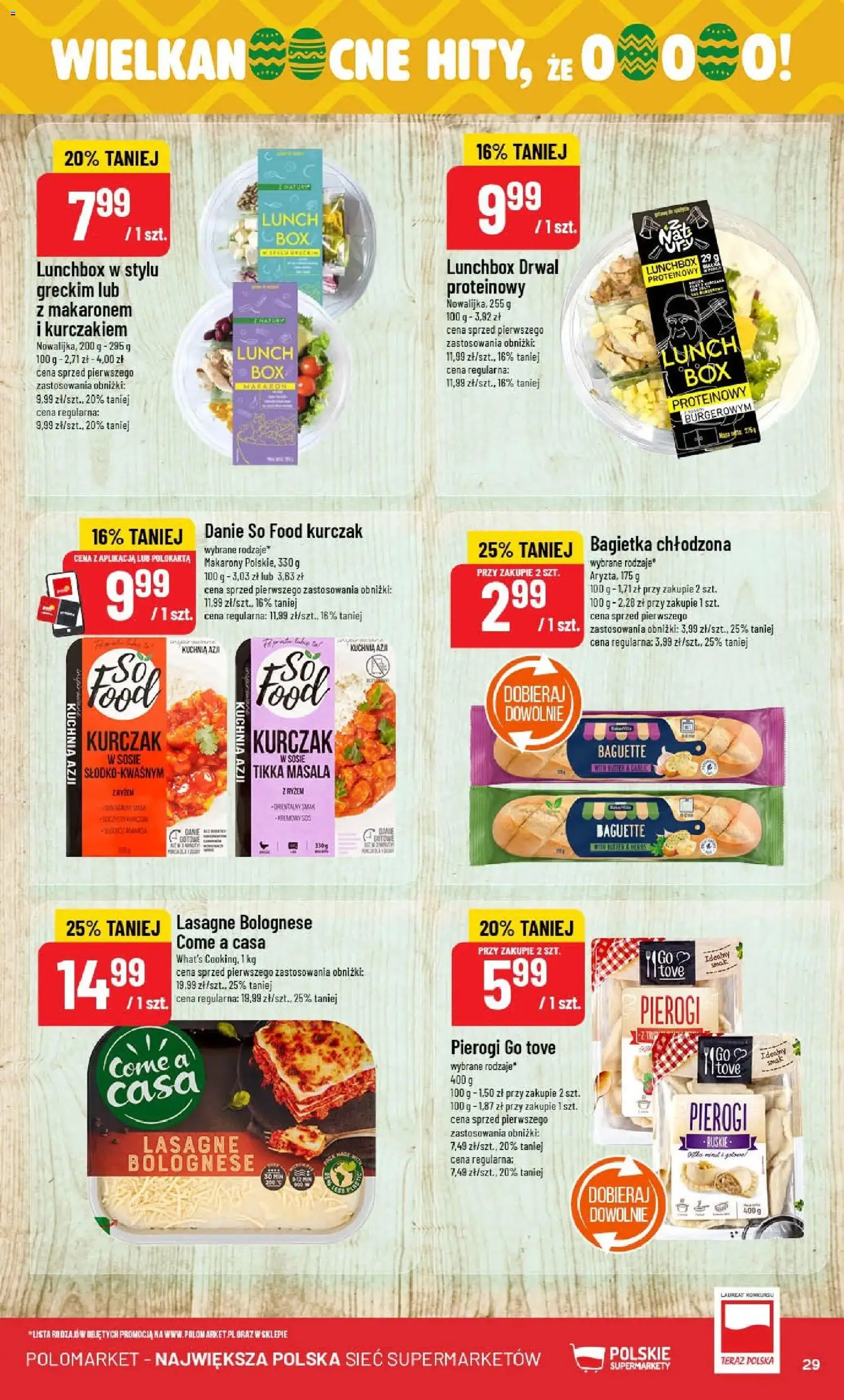 POLOmarket gazetka od 04.03.2026 | Strona: 29 | Produkty: Kurczak, Bagietka, Makarony, Sos