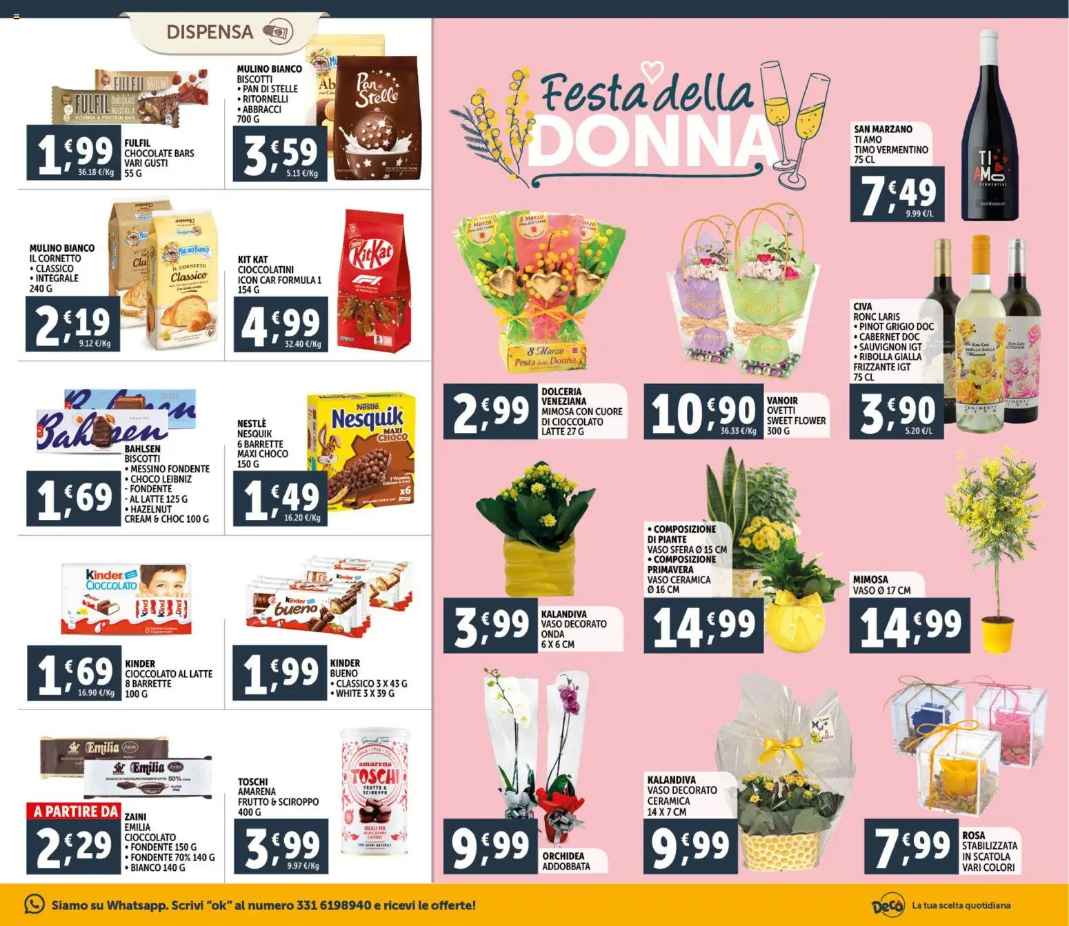 Volantino Decò del 06.03.2026 | Pagina: 13 | Prodotti: Biscotti, Latte, Cioccolatini, Scatola