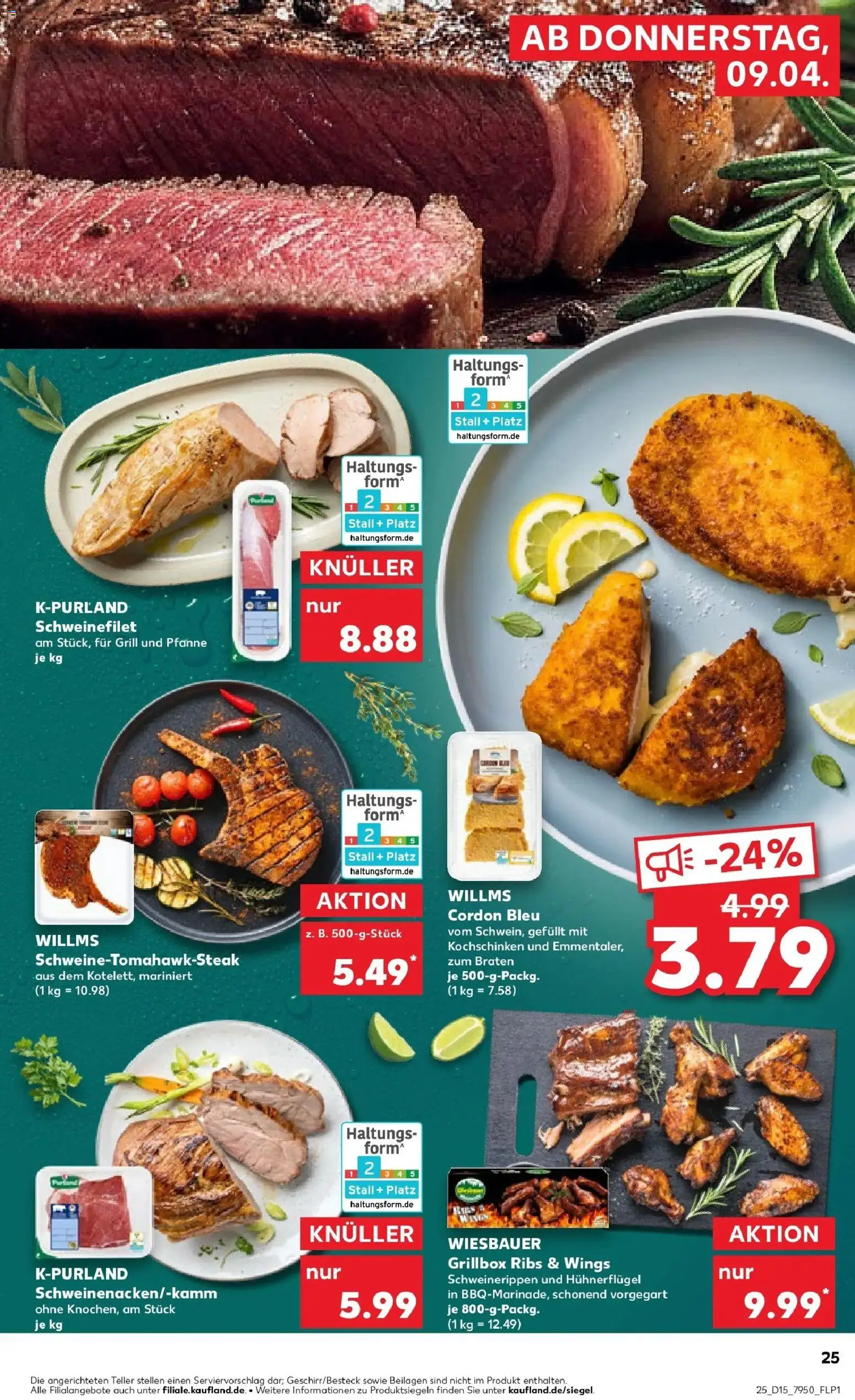 Kaufland Prospekt Leer (Ostfriesland)	 – gültig ab 08.04.2026 | Seite: 25 | Produkte: Grill, Box, Schweinefilet, Steak