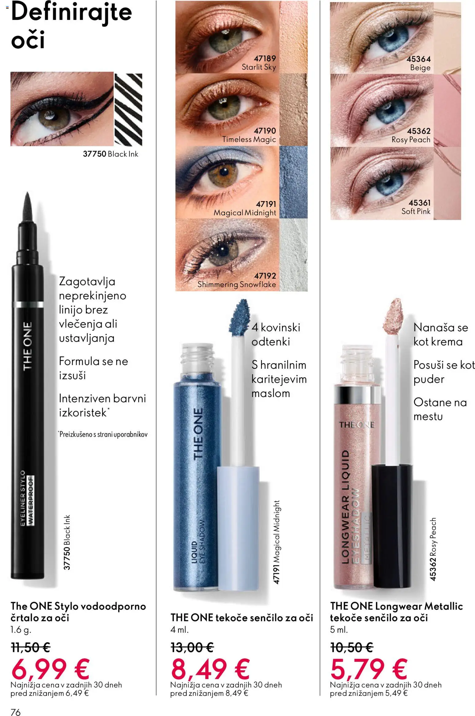 Novi Oriflame katalog ponudbe – veljaven od 11.03.2026 | Stran: 76 | Izdelki: Sencilo za oci, Crtalo za oci, Krema, Senčilo