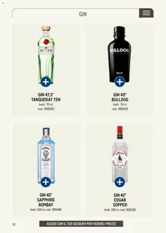 Anteprima del volantino GIN 47,3° TANQUERAY TEN, Gin, bott. 70 cl, cod. 369283 valido a partire dal 30.05.2025 | Pagina: 52 | Prodotti: Gin