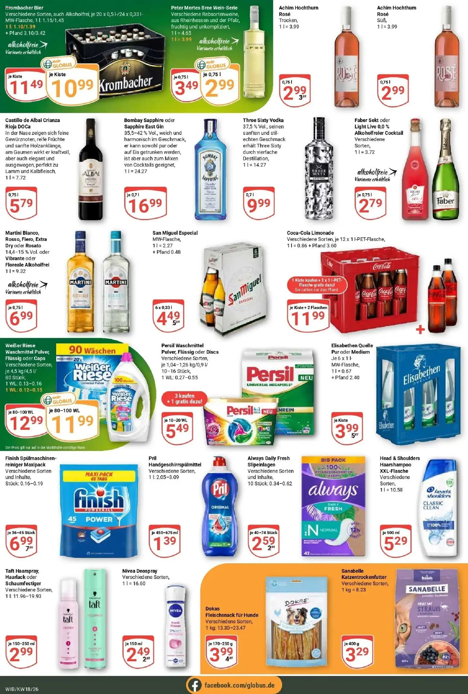 Globus Prospekt Wiesbaden-Nordenstadt	 – gültig ab 27.04.2026 | Seite: 3 | Produkte: Waschmittel, Vodka, Pril, Eis