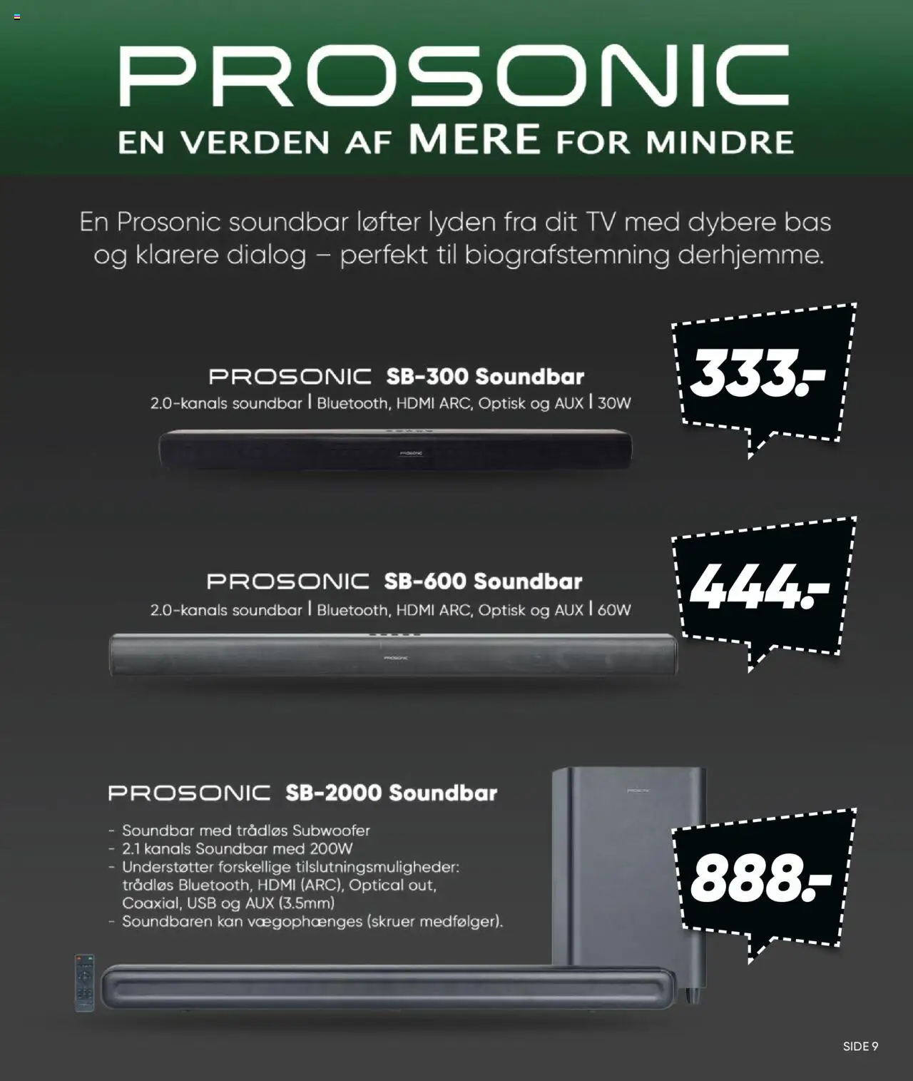 Bilka tilbudsavis – gyldig fra 02.05.2025 | Side: 9 | Produkter: Soundbar, USB, TV