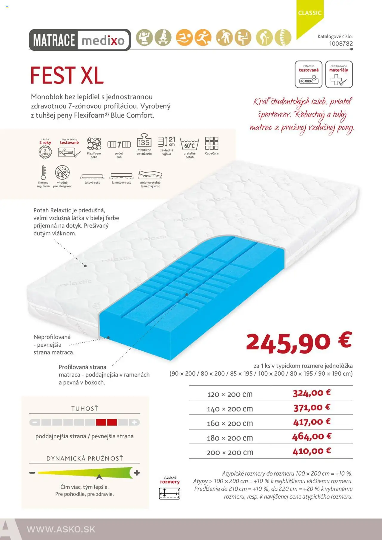 Nové ASKO nábytok akcie – leták je platný od 05.06.2025 | Strana: 34 | Produkty: Matrace, Matrac, Rošt