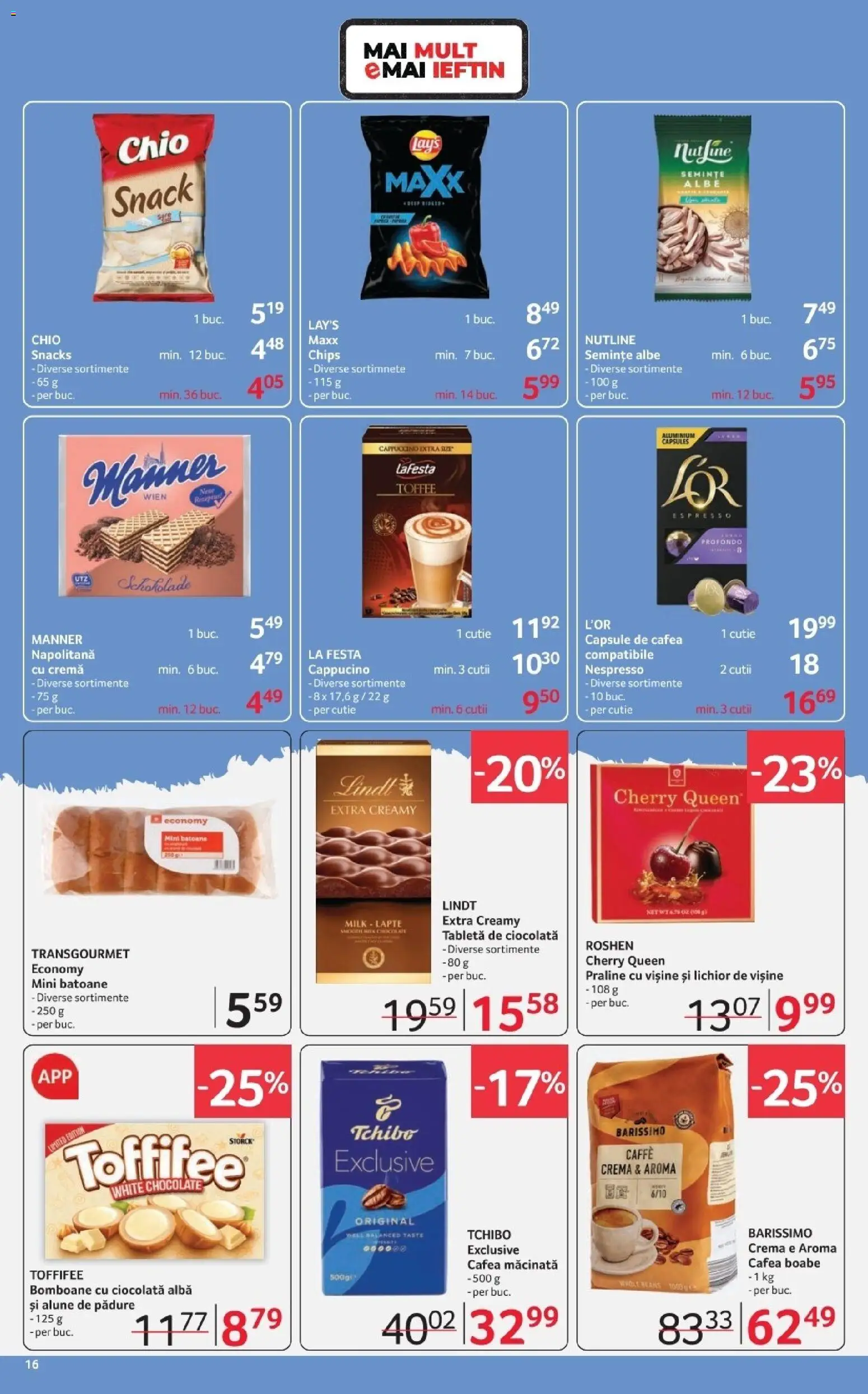 Noul catalog Selgros – valabil de la 06.03.2026 | Pagină: 16 | Produse: Lichior, Lapte, Cremă, Bomboane