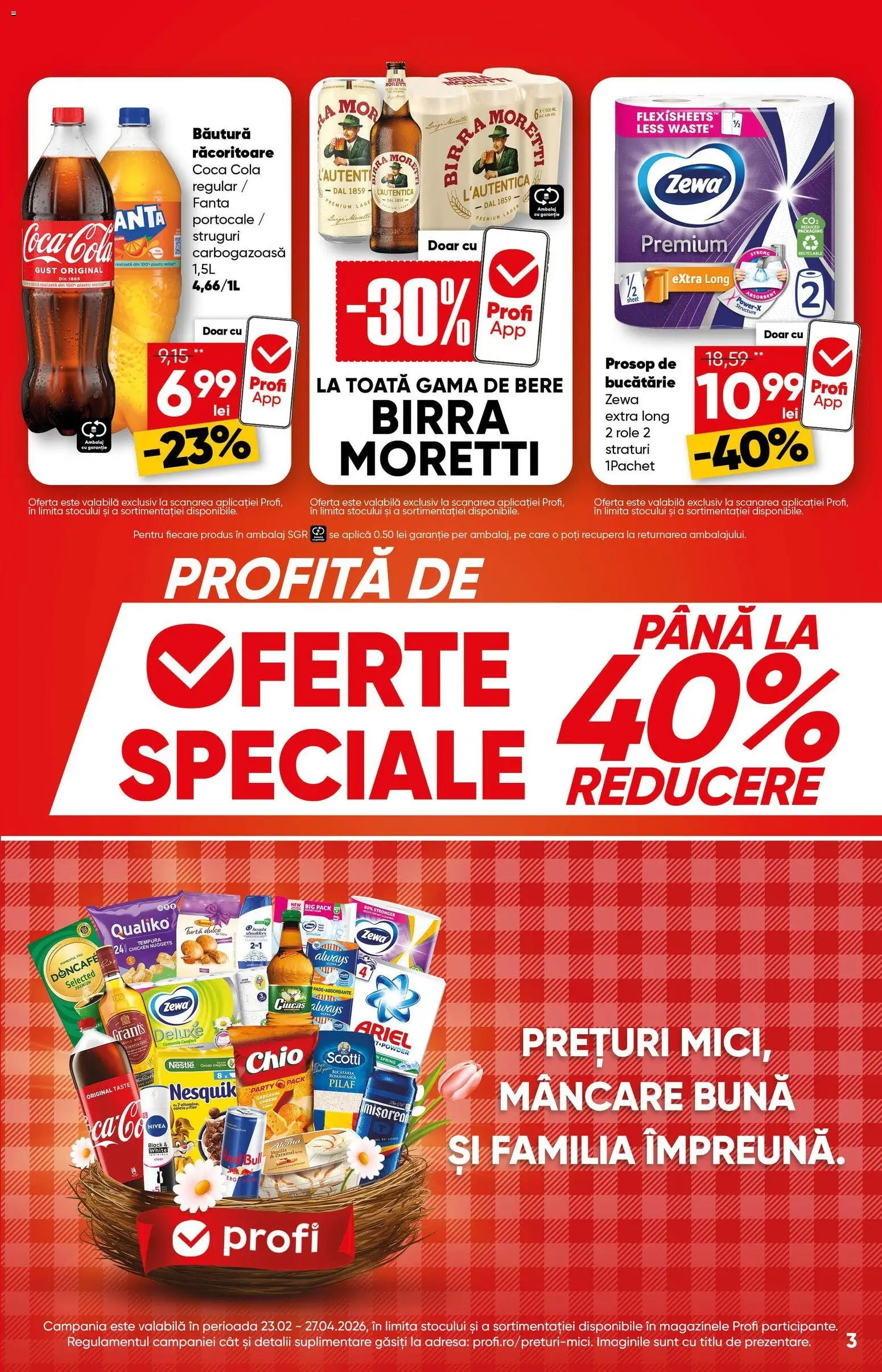 Noul catalog Profi – valabil de la 04.03.2026 | Pagină: 3 | Produse: Role, Cașcaval, Bere, Portocale