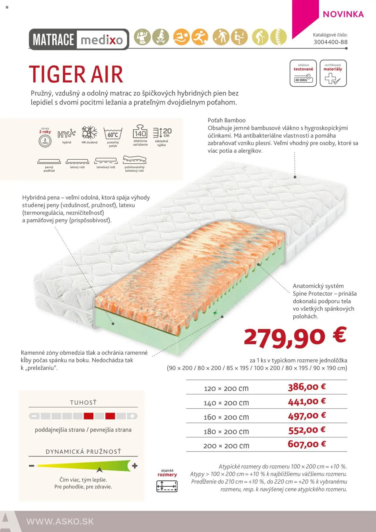 Nové ASKO nábytok akcie – leták je platný od 05.06.2025 | Strana: 20 | Produkty: Matrace, Matrac, Rošt