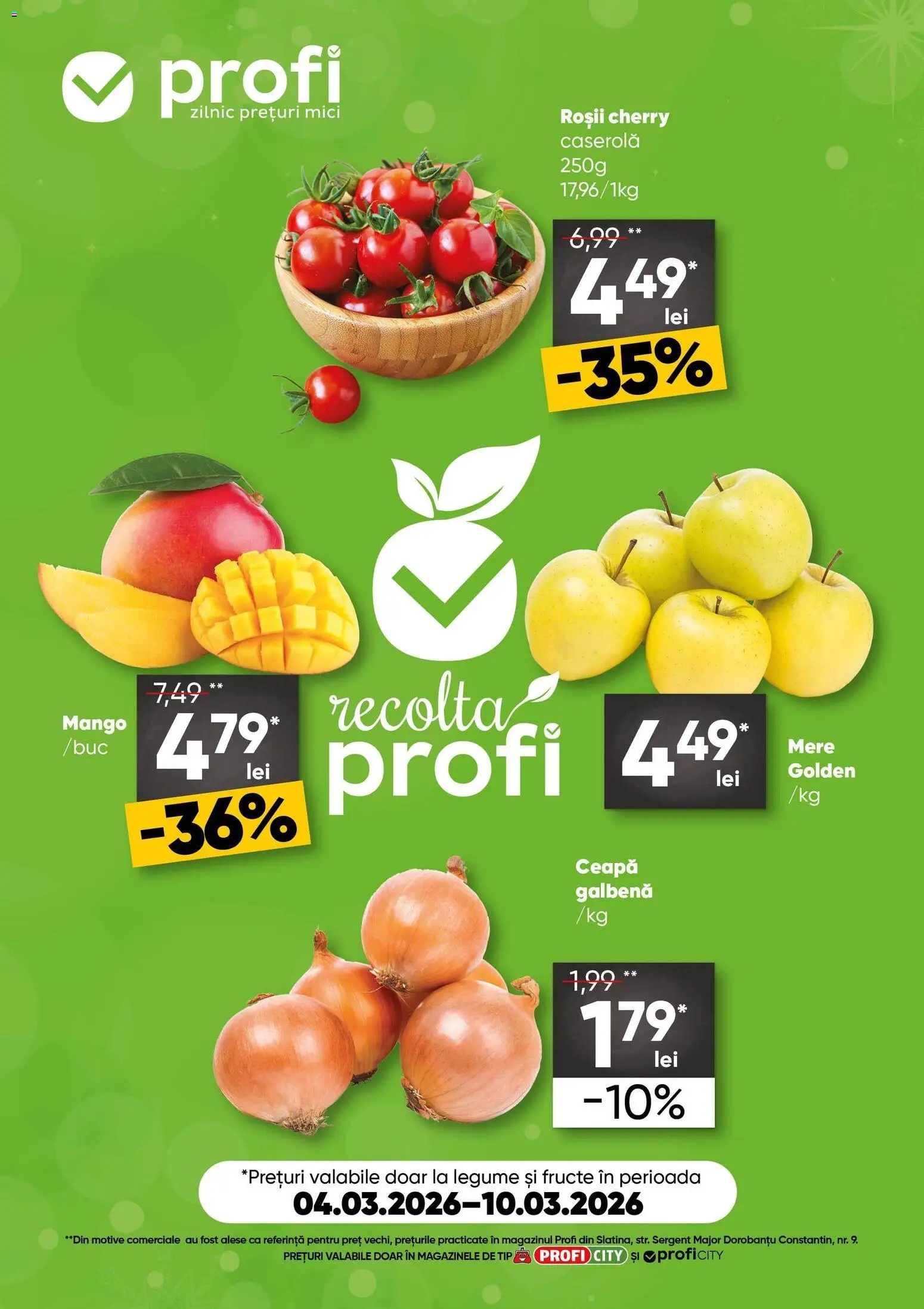 Noul catalog Profi – valabil de la 04.03.2026 | Pagină: 1 | Produse: Mici, Ceapă, Fructe, Mango