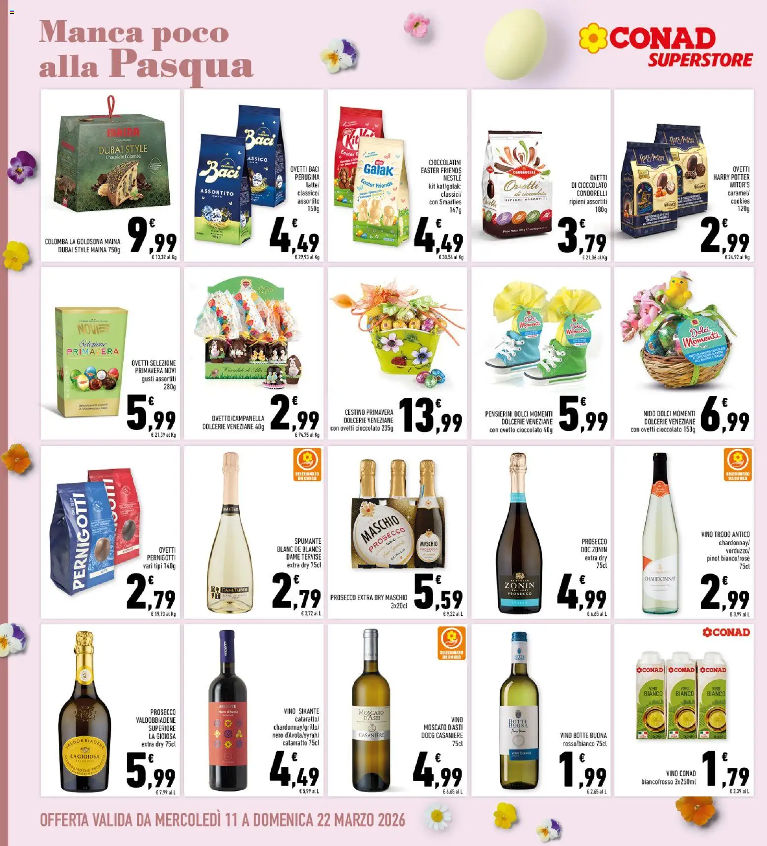 Volantino Conad del 11.03.2026 | Pagina: 14 | Prodotti: Latte, Vino, Spumante, Vino bianco