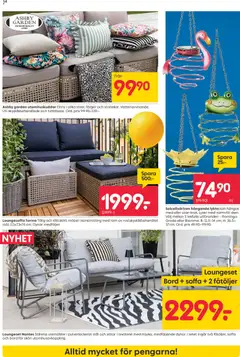 Rusta erbjudanden - Förhandsvisning av reklamblad från butik Rusta aktuell från 27.04.2026 | Sida: 14 | Produkter: Lykta, Dynor, Soffa, Bord