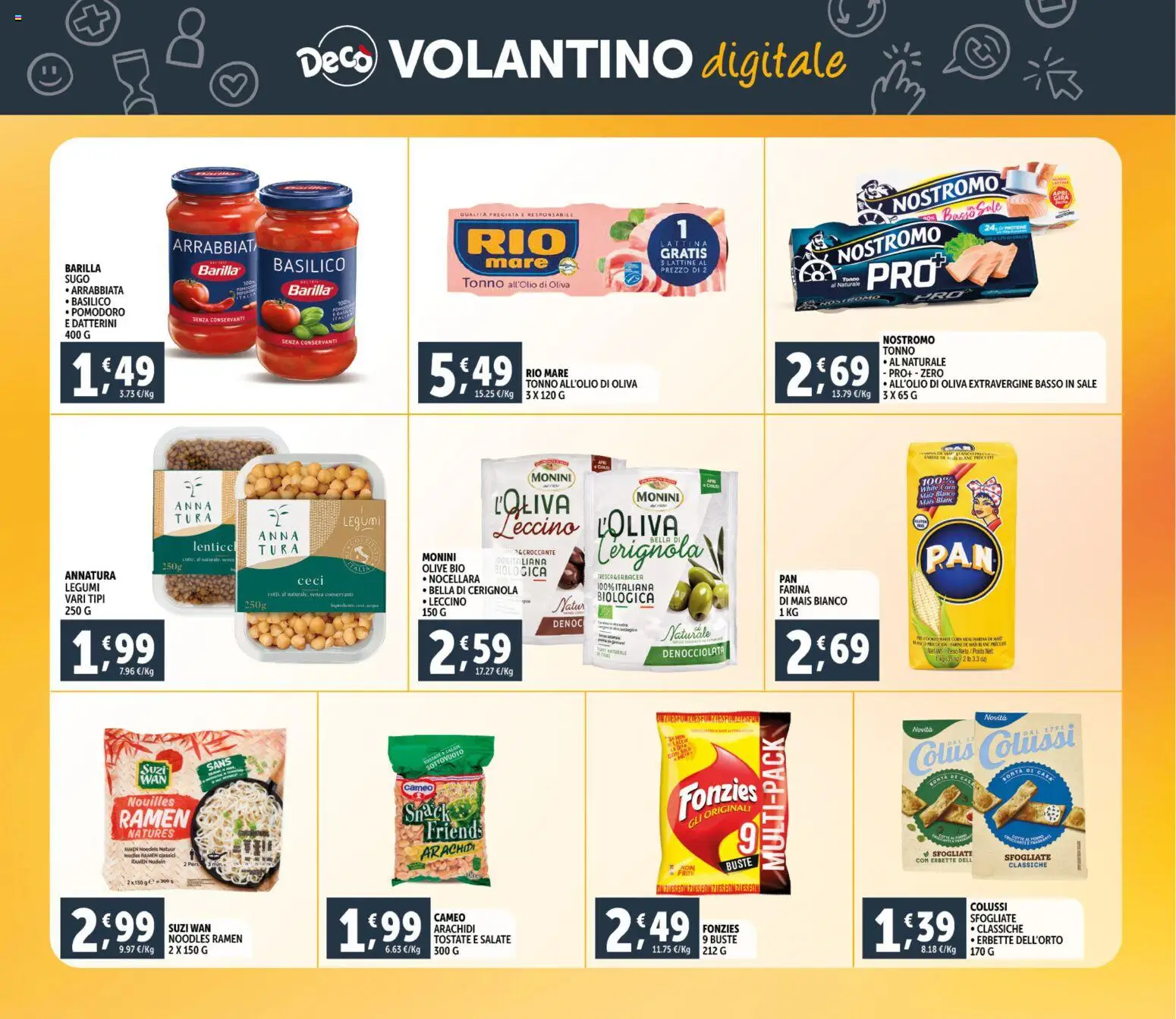 Volantino Decò del 06.03.2026 | Pagina: 26 | Prodotti: Ceci, Olive, Tonno al naturale, Arachidi