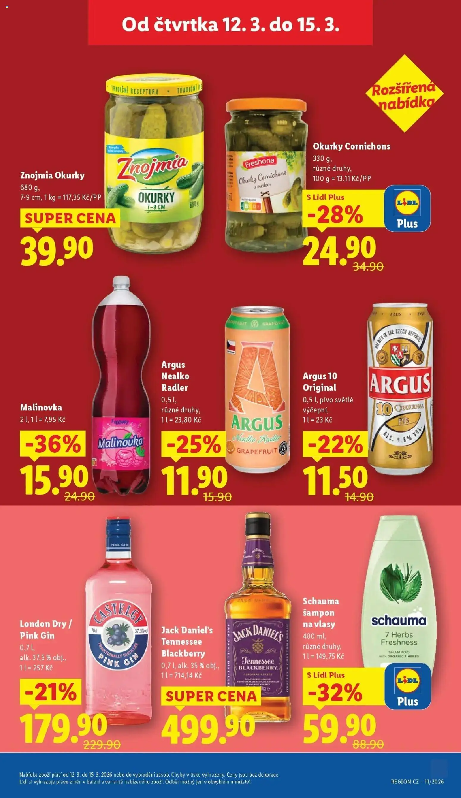 Lidl aktuální leták od 12.03.2026 | Strana: 31 | Produkty: Whiskey, Gin, Okurky, Jack Daniel’s