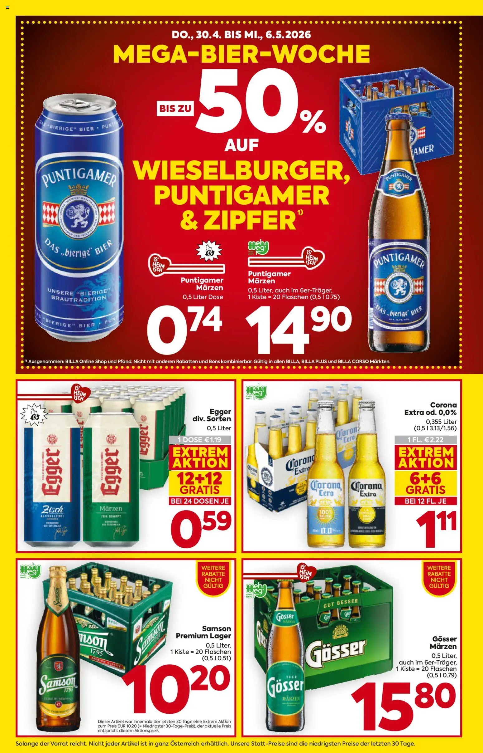 Billa AT akciós ujság - amely érvényes a következő dátumtól: 30.04.2026 | Oldal: 2