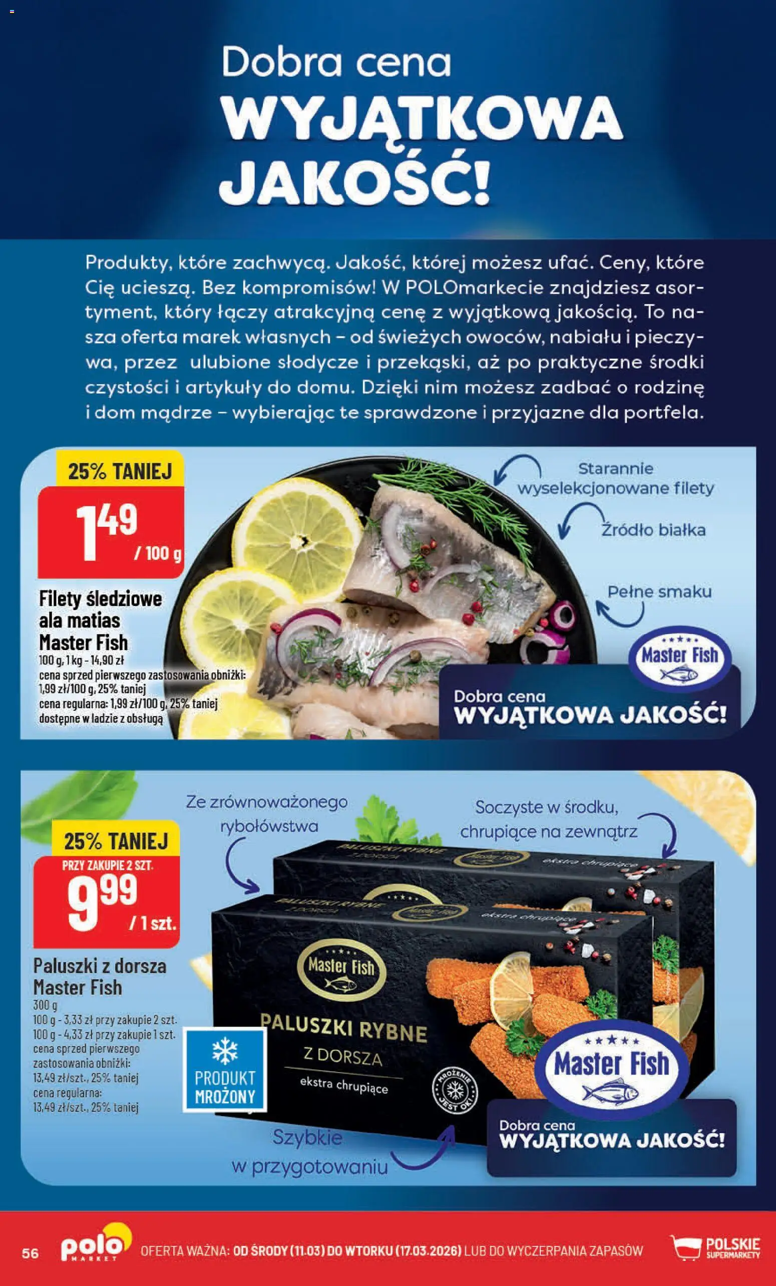 POLOmarket gazetka od 11.03.2026 | Strona: 56 | Produkty: Słodycze, Paluszki rybne, Paluszki