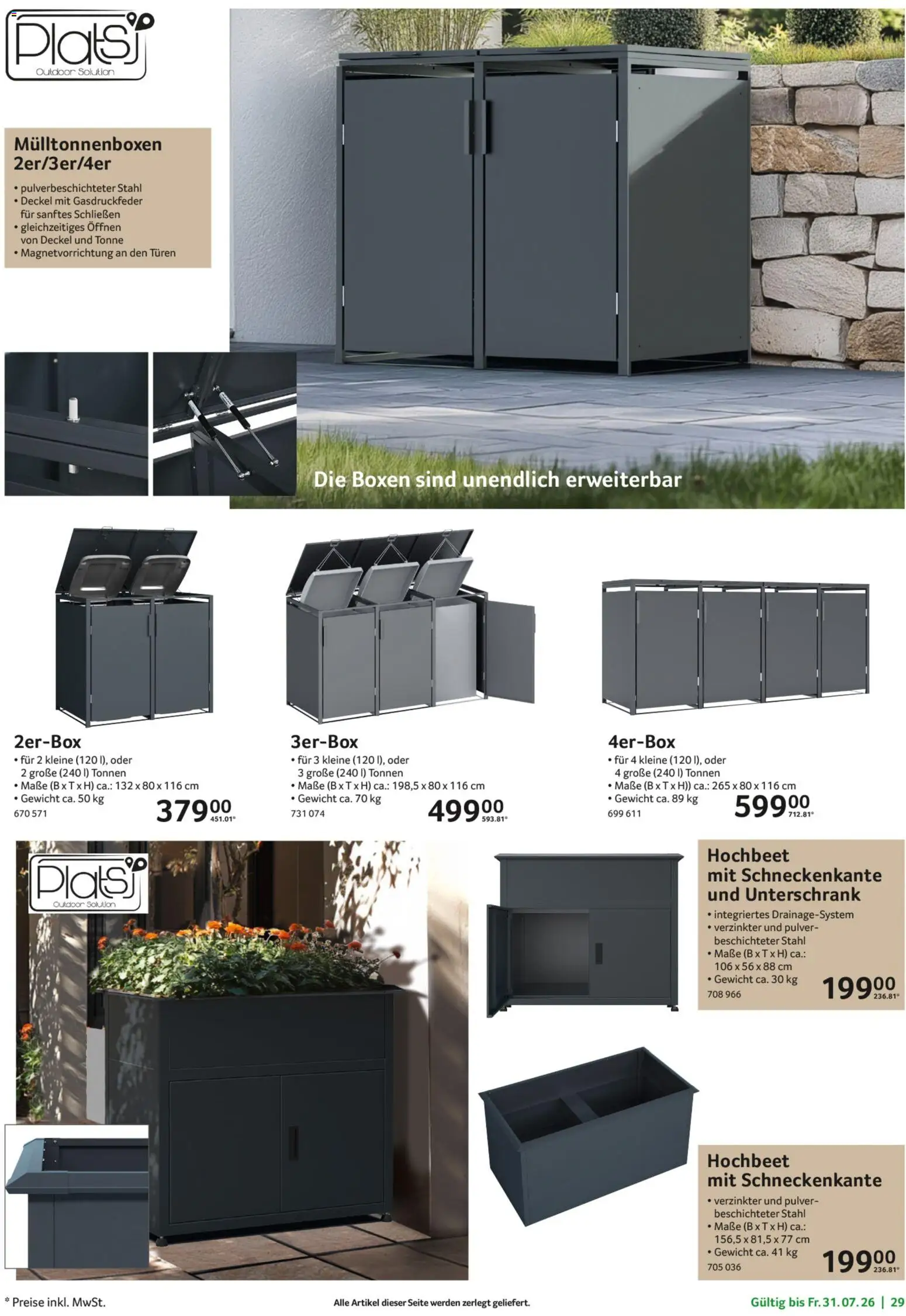 Selgros Garten Exklusiv – gültig ab 19.03.2026 | Seite: 29 | Produkte: Hochbeet, Gewicht, Unterschrank