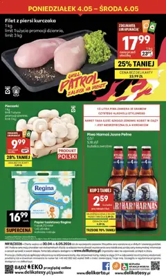 Pogląd oferty "Delikatesy Centrum gazetka" - ważna od 30.04.2026 | Strona: 40 | Produkty: Papier toaletowy, Grill, Delikatesy, Harnaś
