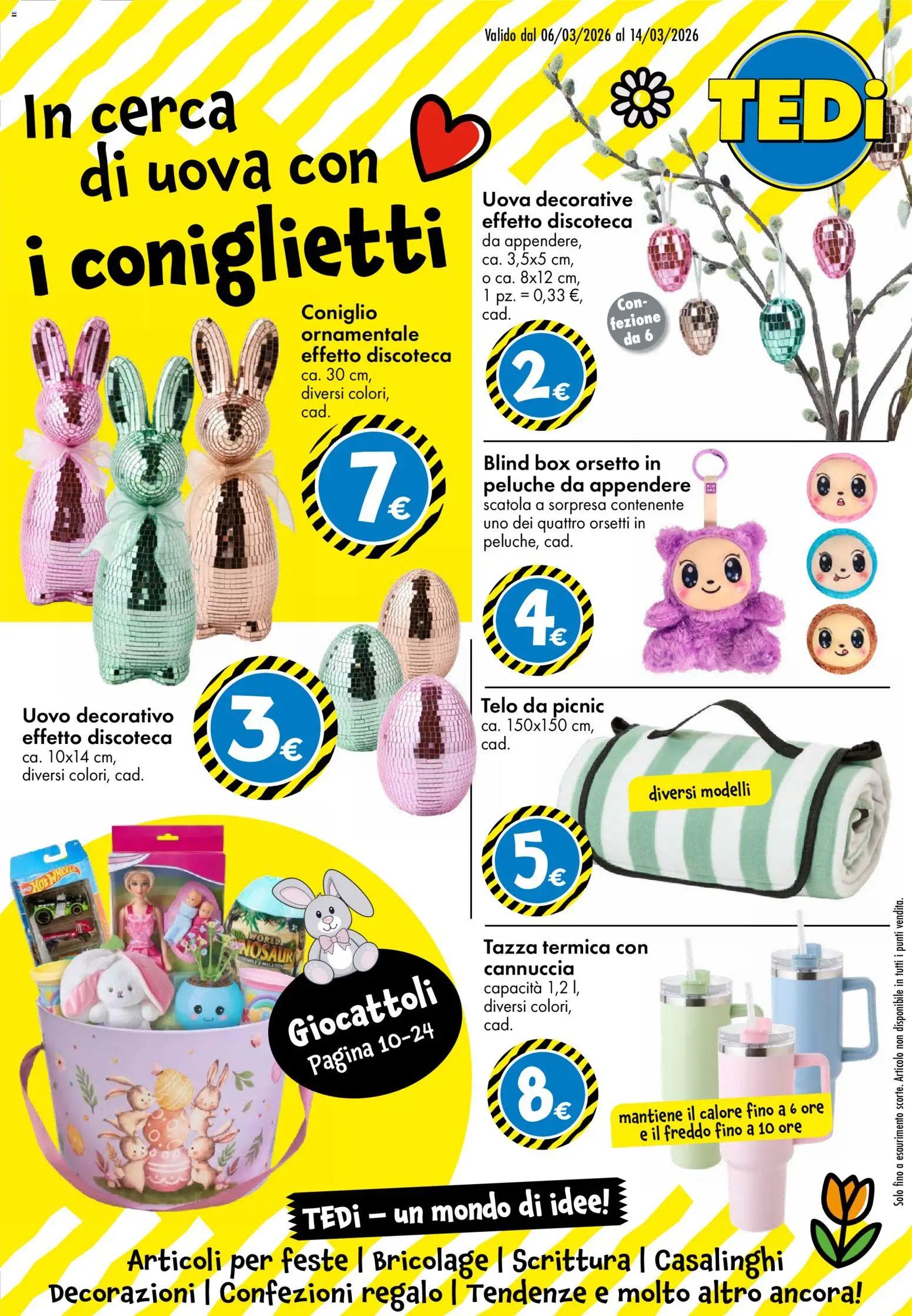 Volantino TEDi del 06.03.2026 | Pagina: 1 | Prodotti: Peluche, Uova, Scatola, Decorazioni