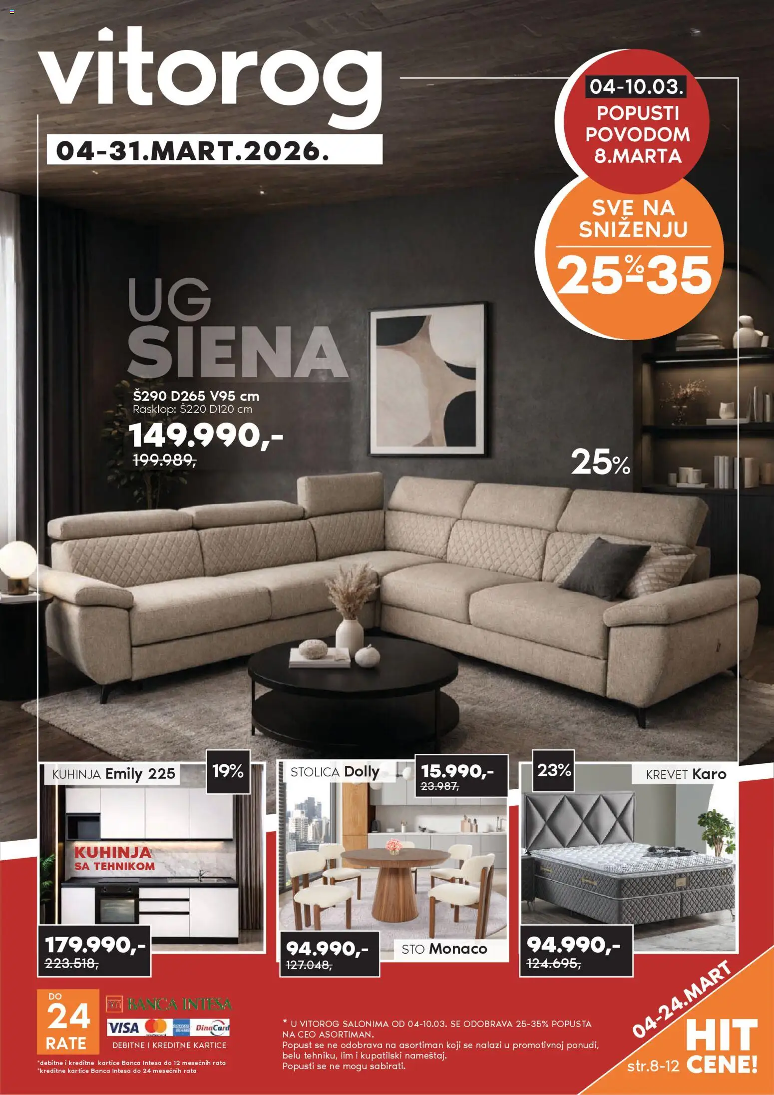 Vitorog katalog - važi od 04.03.2026 | Strana: 1 | Proizvode: Krevet, Sto, Stolica, Kuhinja