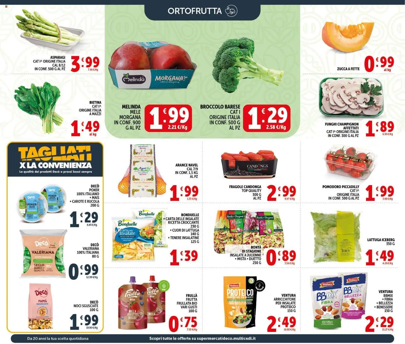 Volantino Decò del 09.04.2026 | Pagina: 8 | Prodotti: Fragole, Funghi, Asparagi, Lattuga