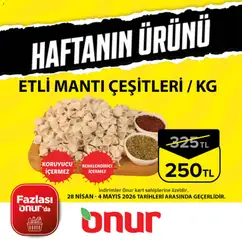 28.04.2026 tarihinden itibaren geçerli olan Onur Market kataloğu önizlemesi