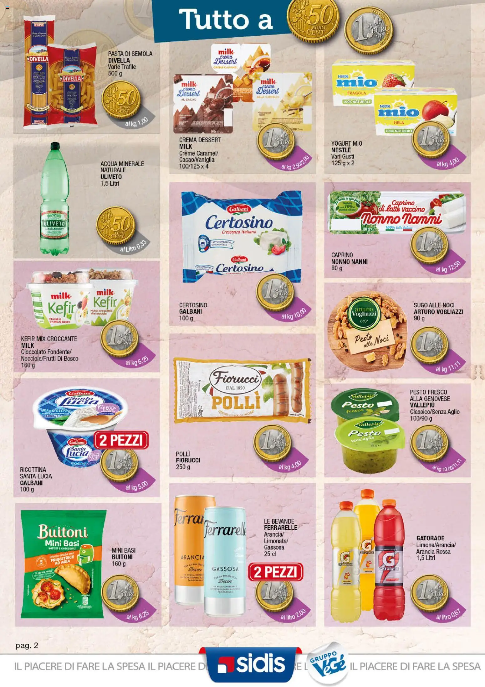 Volantino Sidis del 07.04.2026 | Pagina: 2 | Prodotti: Friggitrice ad aria, Cioccolato, Acqua, Pesto