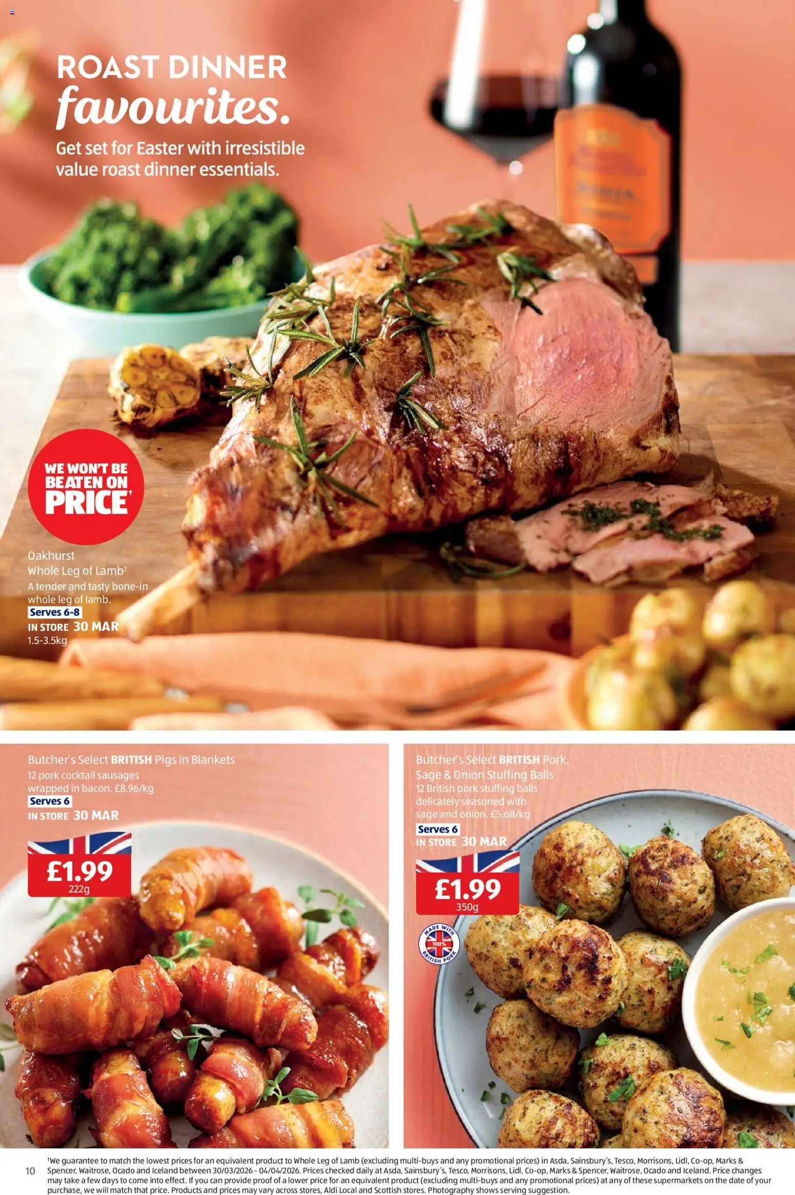 {H1} | Page: 10 | Products: Onion, Pork, Sausages