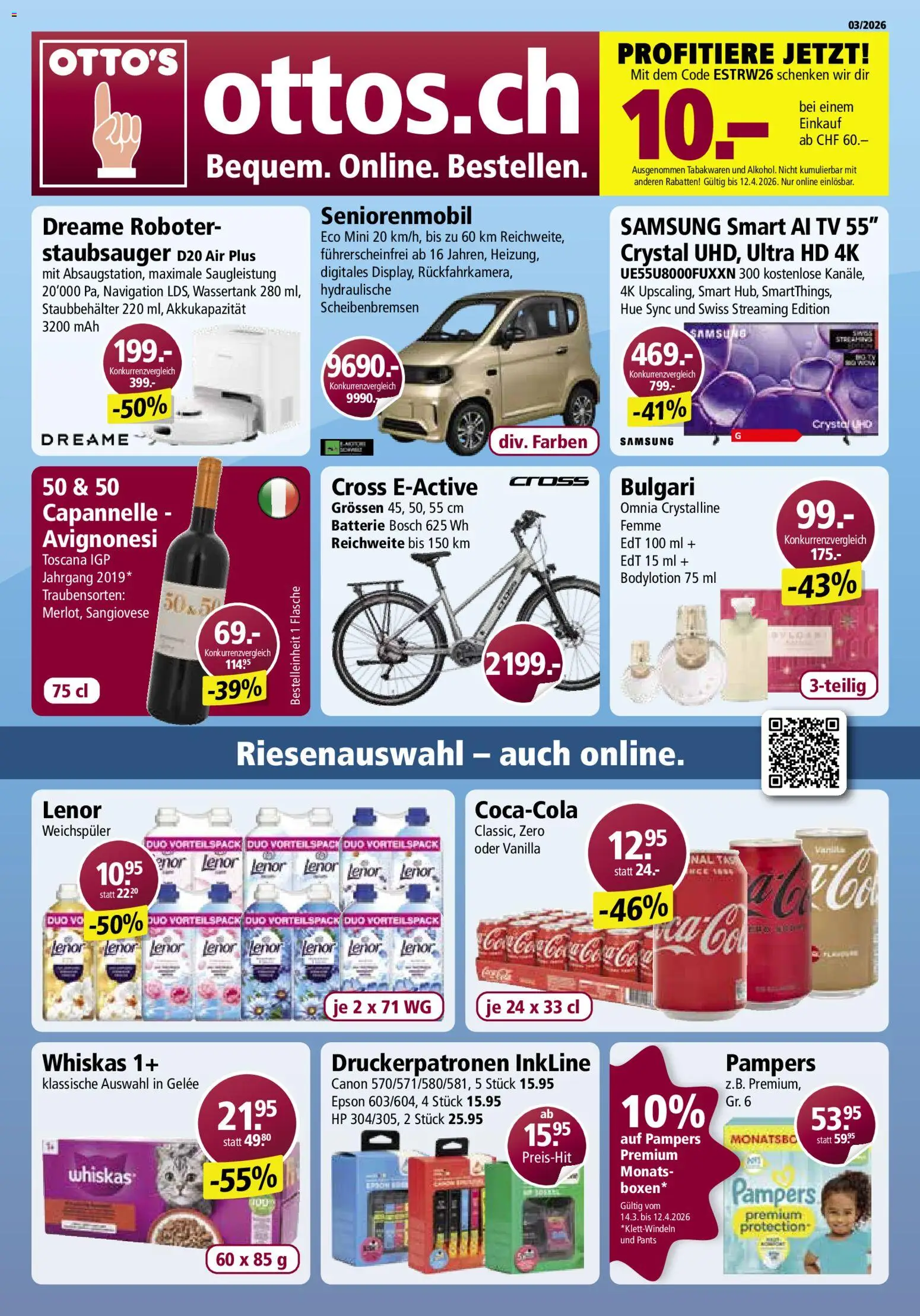 Otto's aktionen Online – gültig ab 09.03.2026 | Seite: 1 | Produkte: Navigation, Weichspüler, Samsung, Epson