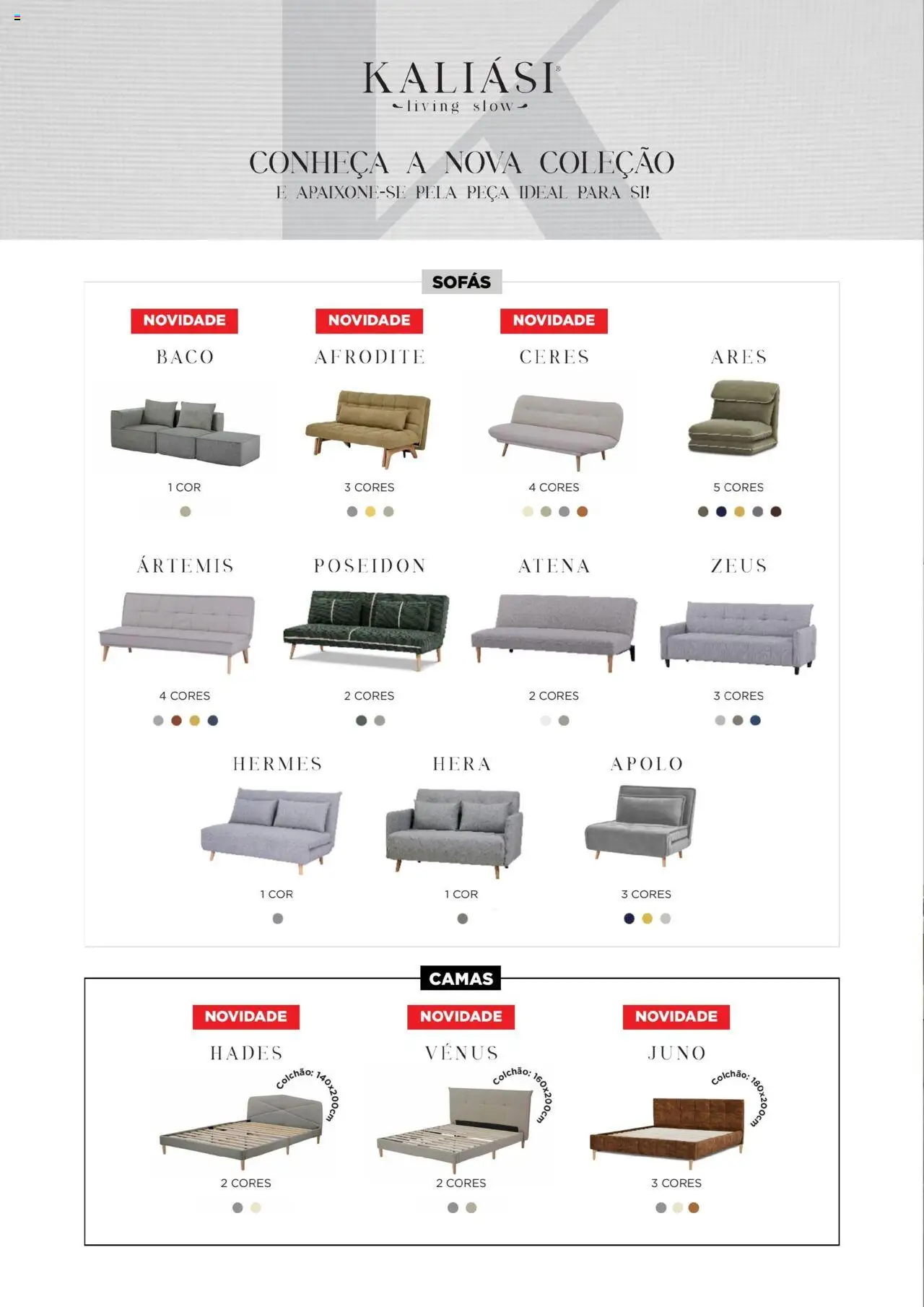 Espaço Casa - Catálogo Kaliási - Sofás Camas │ válido de 21.07.2025 | Página: 2 | Produtos: Sofás, Colchão