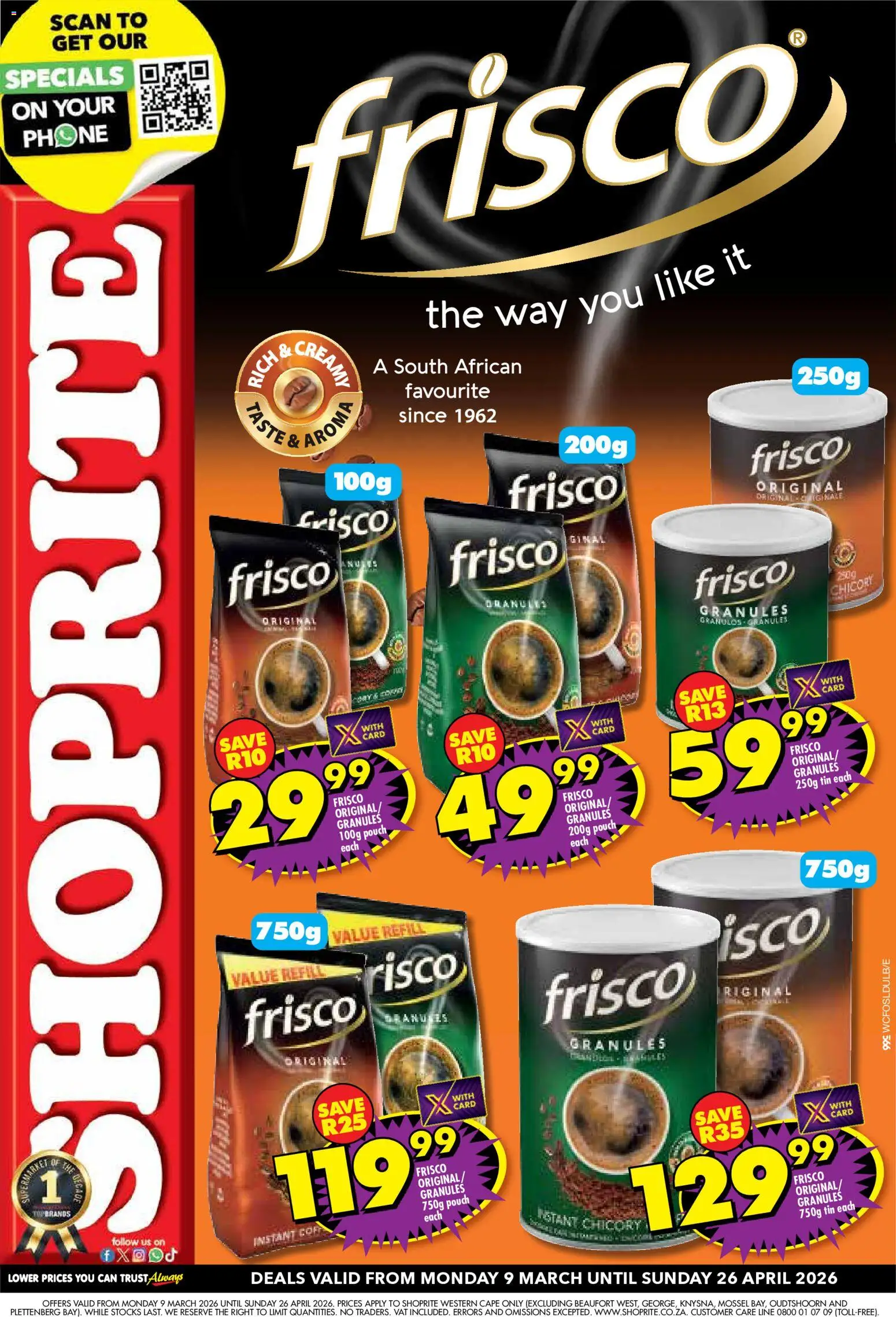 New Shoprite catalogue – valid from 09.03.2026 | Page: 1 | Products: BB cream, Phone