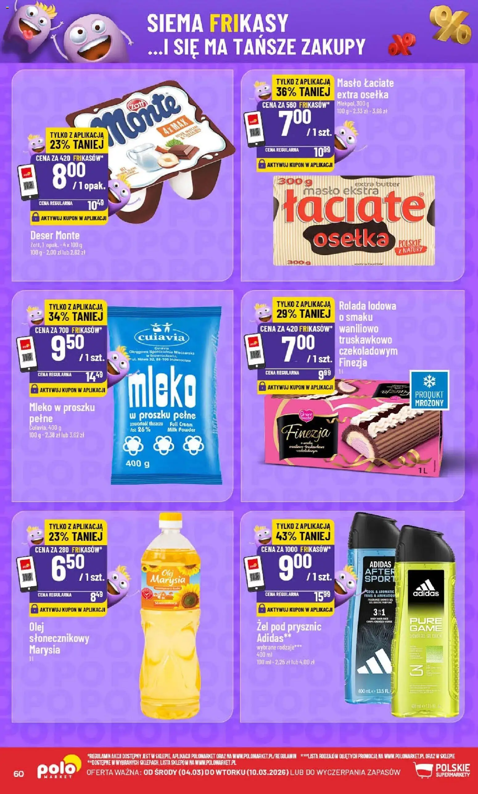 POLOmarket gazetka od 04.03.2026 | Strona: 60 | Produkty: Rolada lodowa, Prysznic, Masło, Masło łaciate