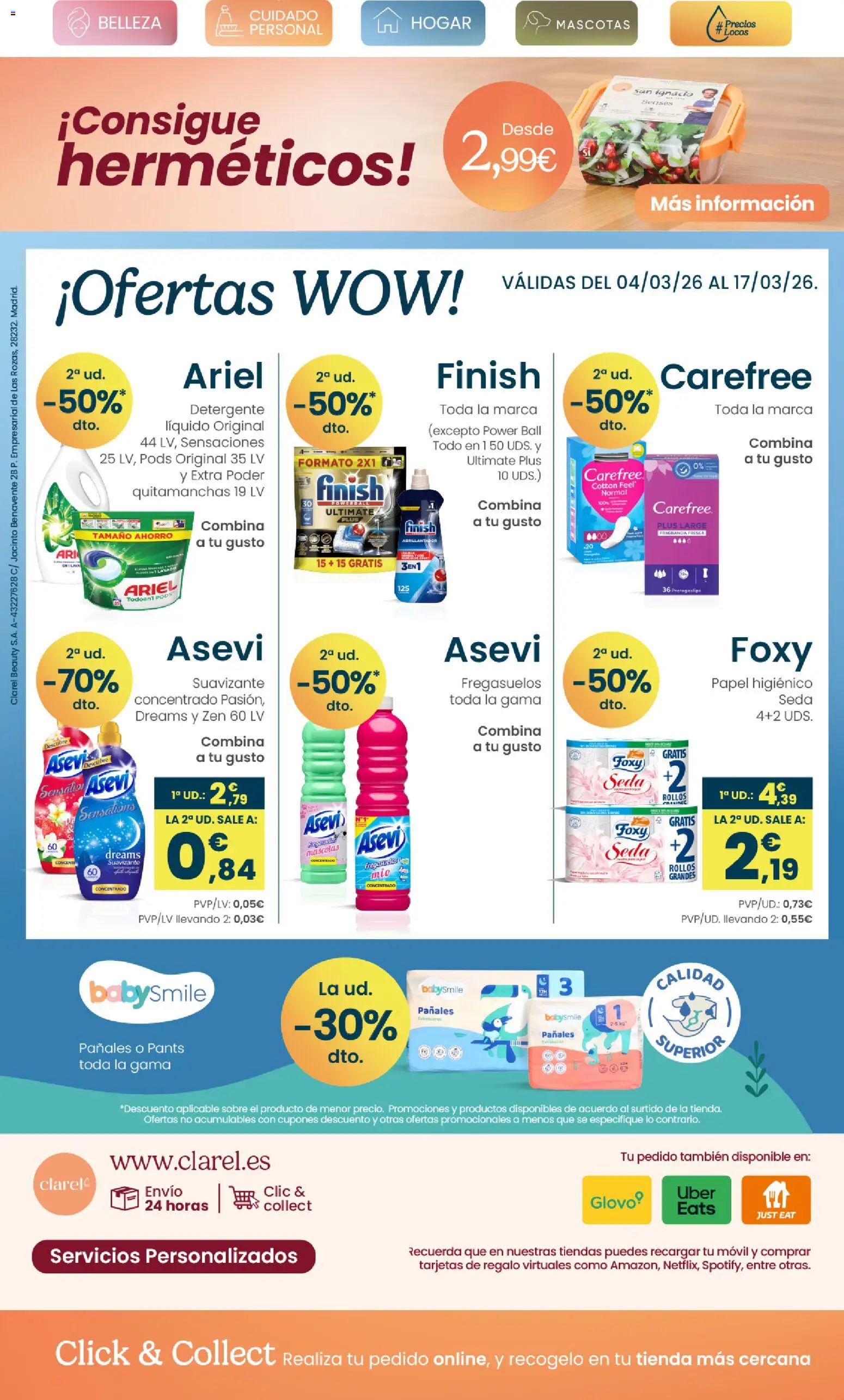 Clarel - folleto │ válido desde el 04.03.2026 | Página: 16 | Productos: Quitamanchas, Detergente, Papel higienico, Suavizante