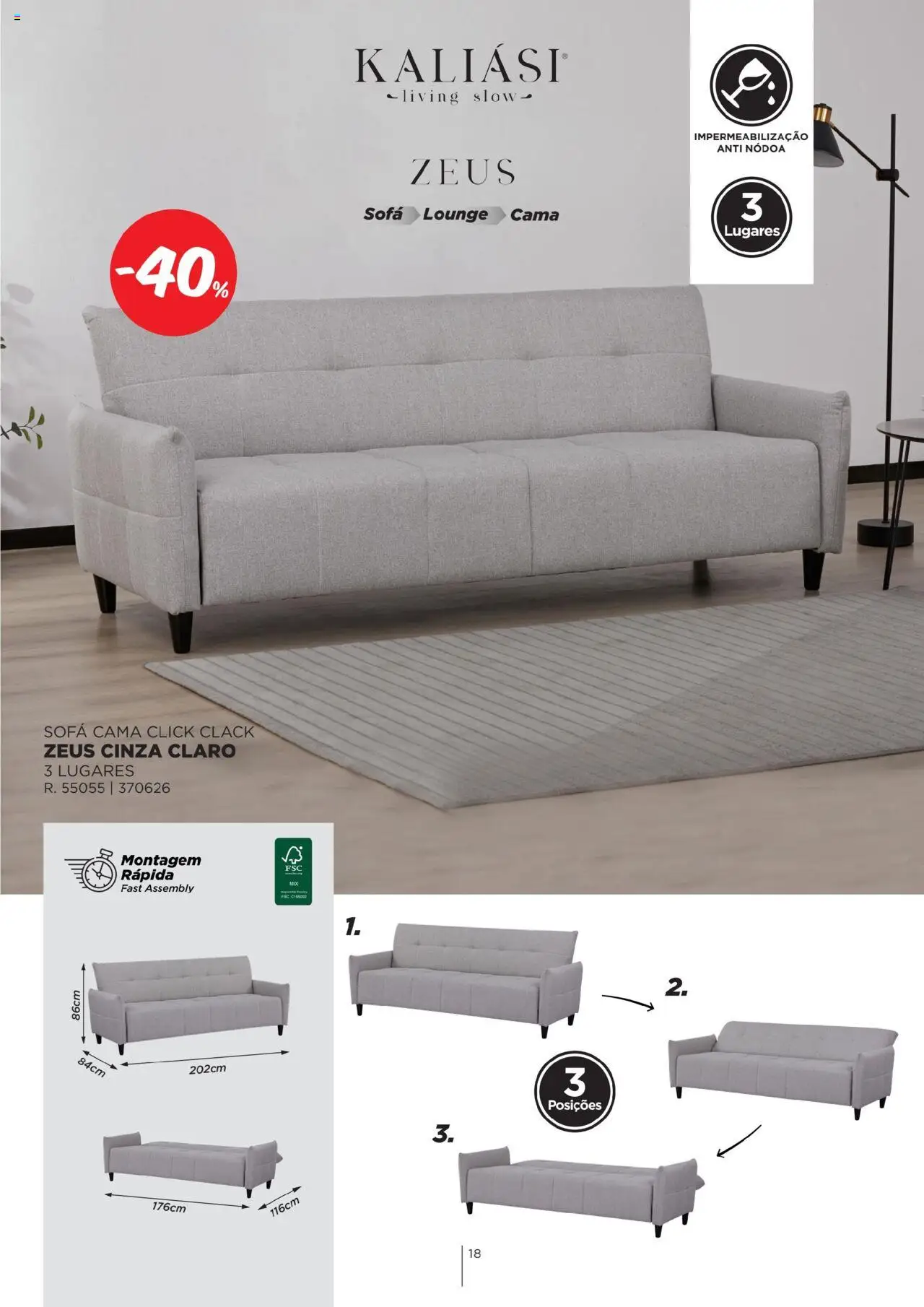 Espaço Casa - Catálogo Kaliási - Sofás Camas │ válido de 21.07.2025 | Página: 18 | Produtos: Cama, Sofá