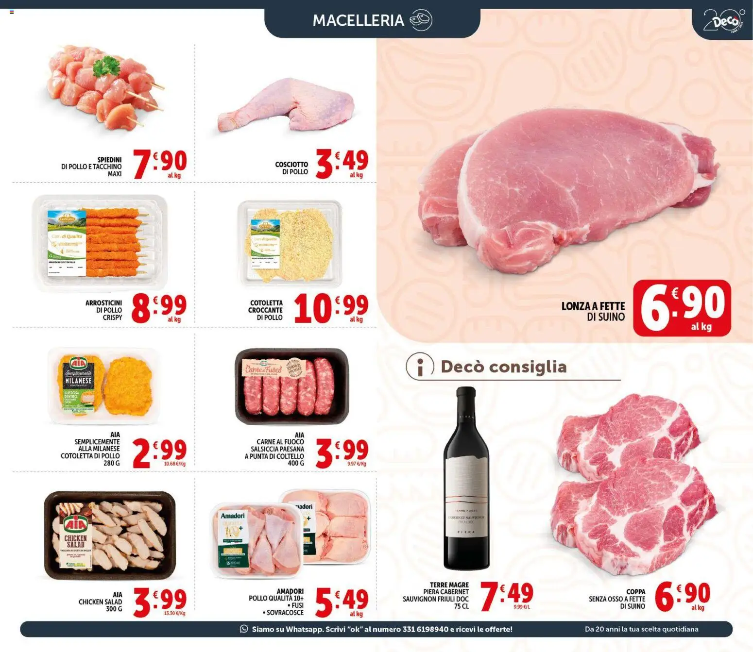 Volantino Decò del 09.04.2026 | Pagina: 7 | Prodotti: Suino, Tacchino, Salsiccia, Arrosticini